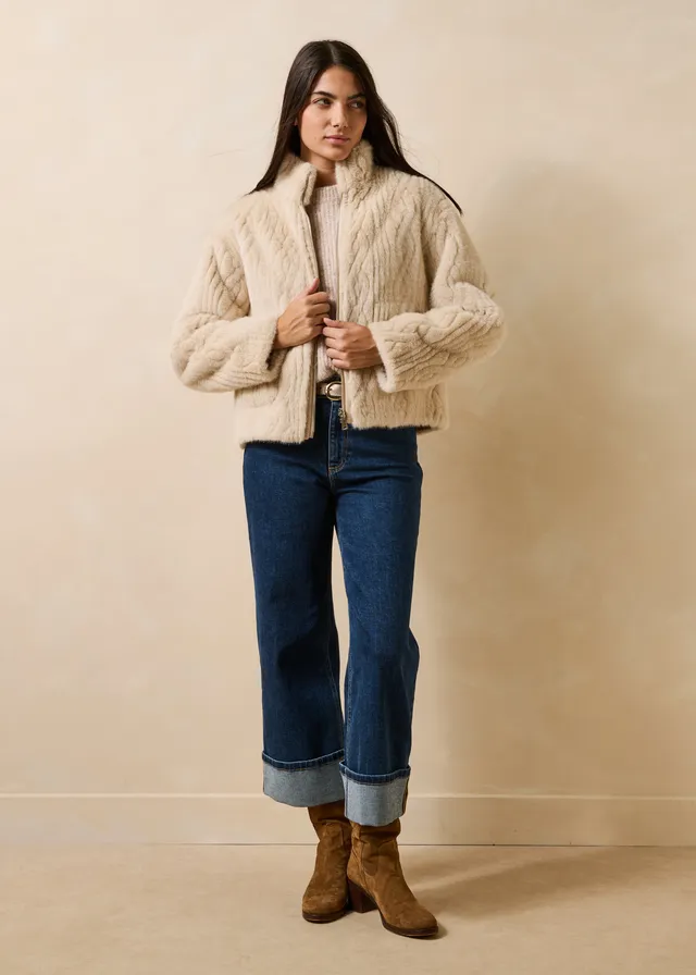 la-f-e-marabout-e-elvire-blouson-ecru-teddy-wendbar-damen image 1