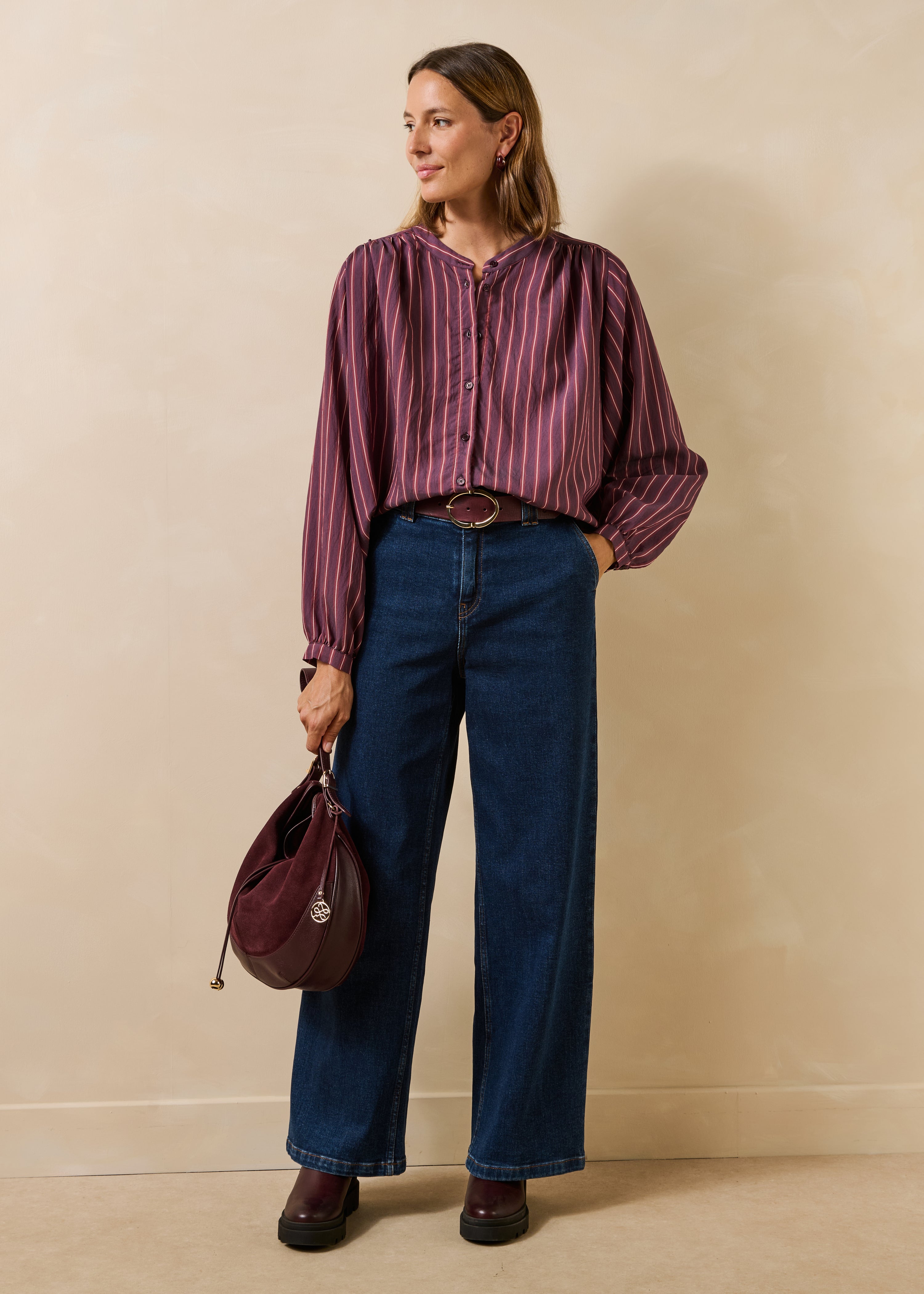 la-f-e-marabout-e-govina-bluse-violett-ecovero-streifen image 2