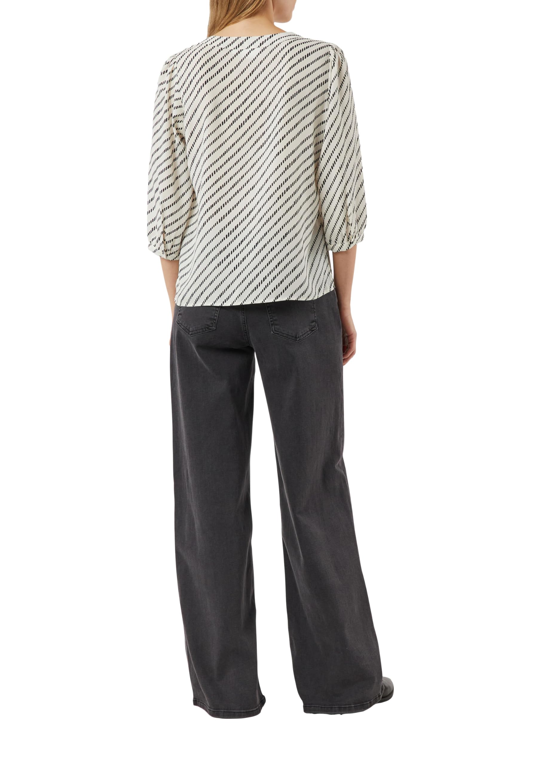 comma-chiffon-bluse-v-ausschnitt-gemustert-gr-e-42 image 2