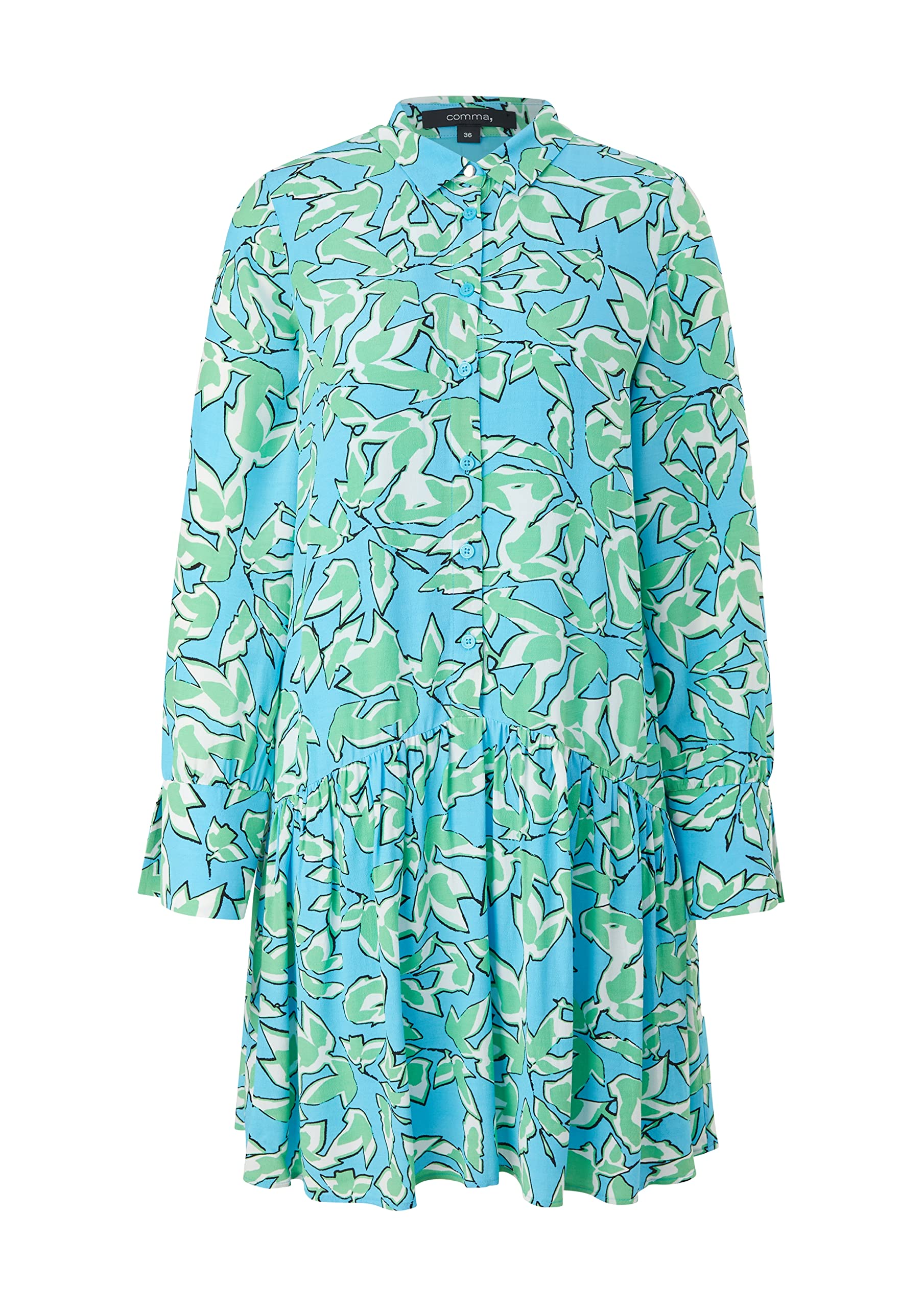 comma-damen-kleid-schwarz-alltags-kleid-gerade image 4