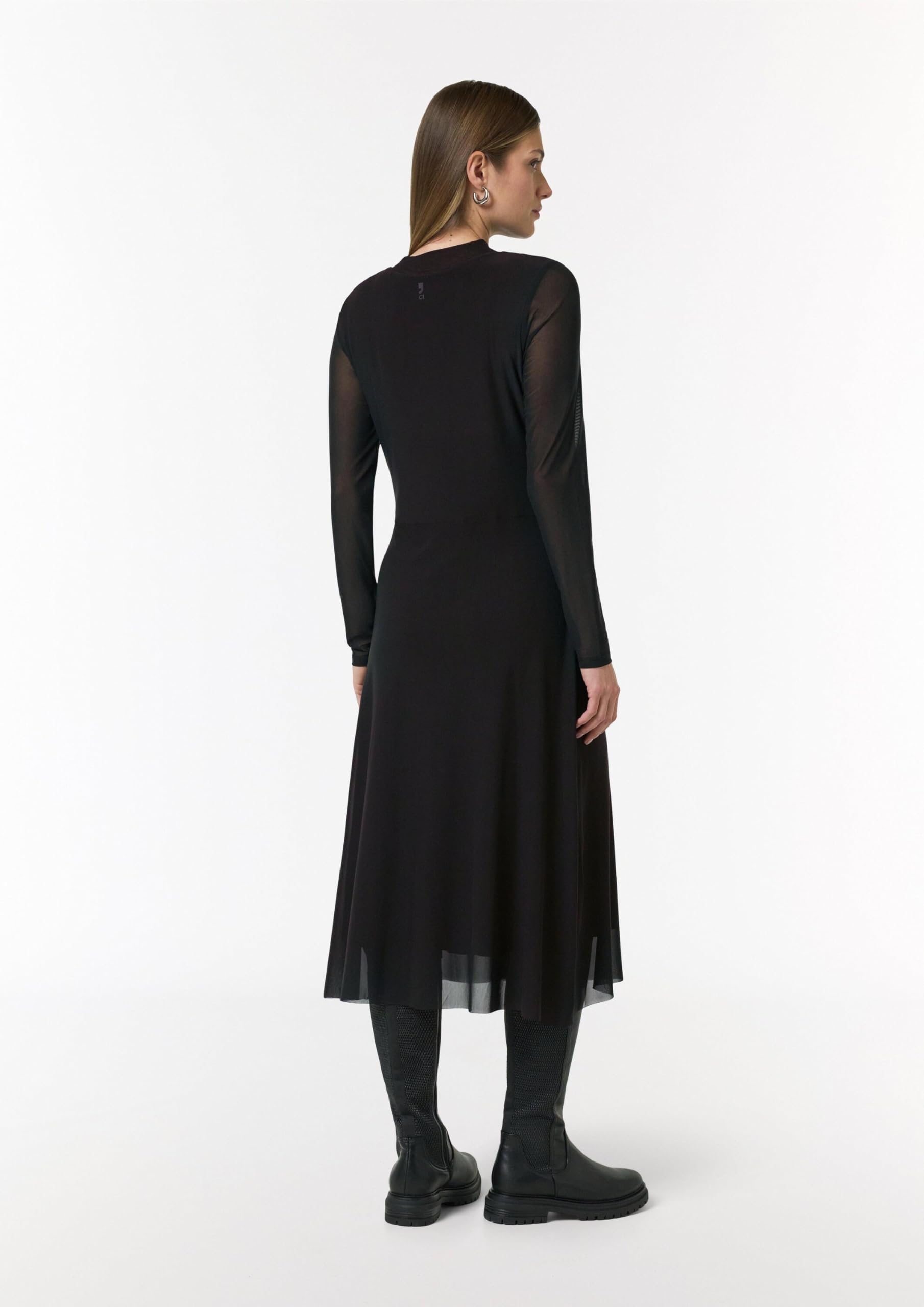 comma-mesh-midi-kleid-schwarz-gr-38-stehkragen image 7