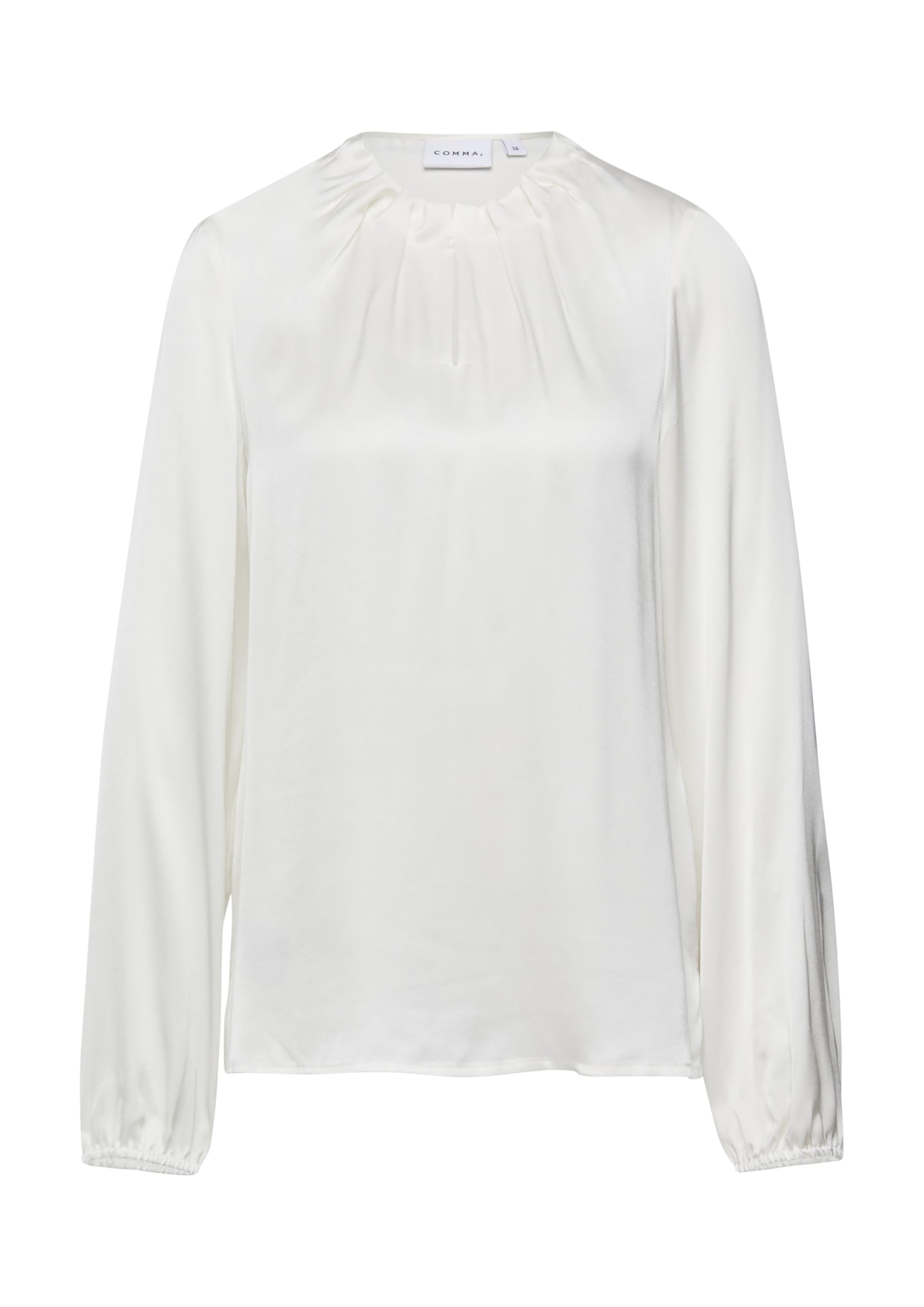 comma-blouses-satinierte-bluse-mit-raffung-gr-44 image 3