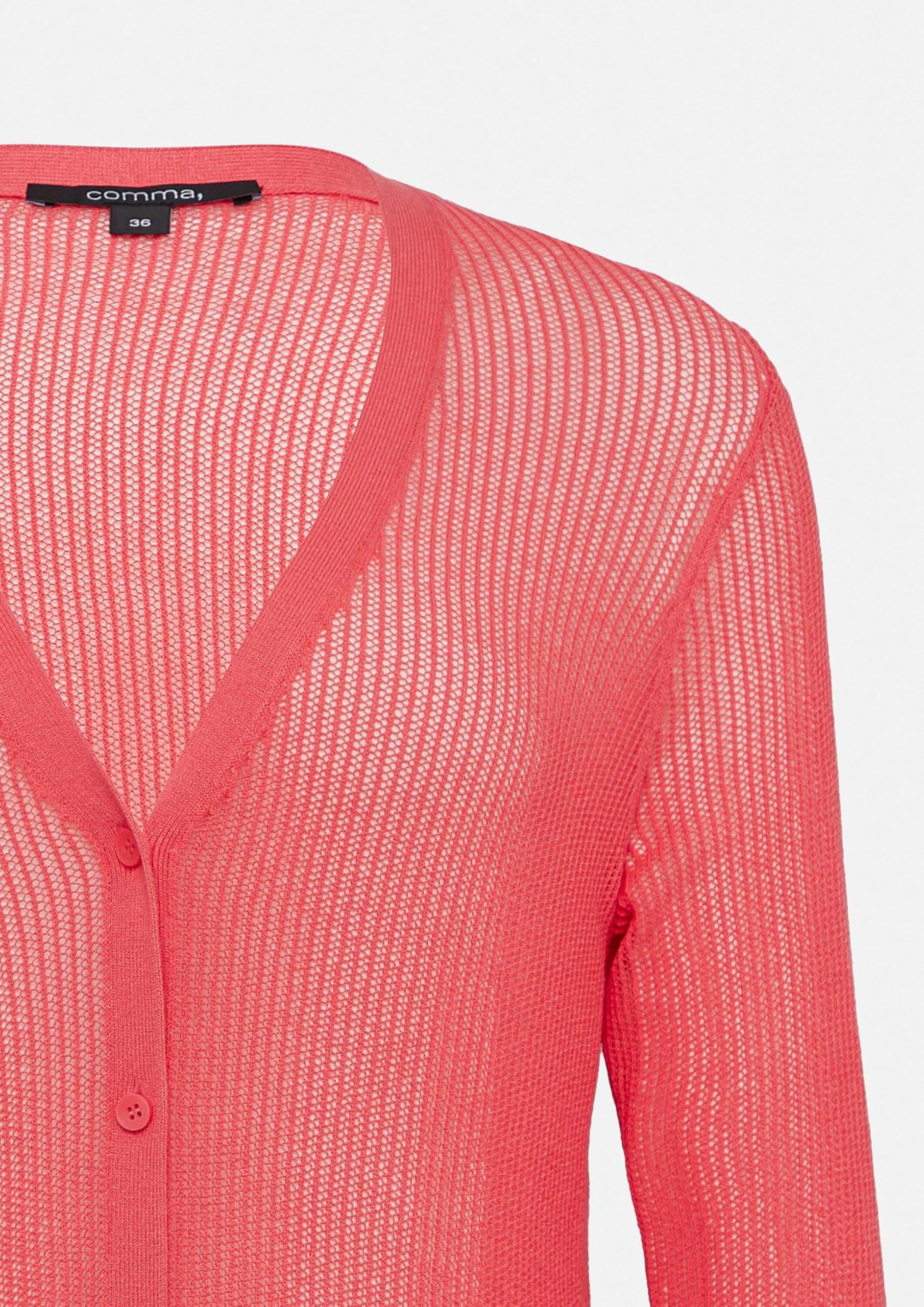 comma-feinstrick-cardigan-slim-fit-v-ausschnitt-strickjacke image 4