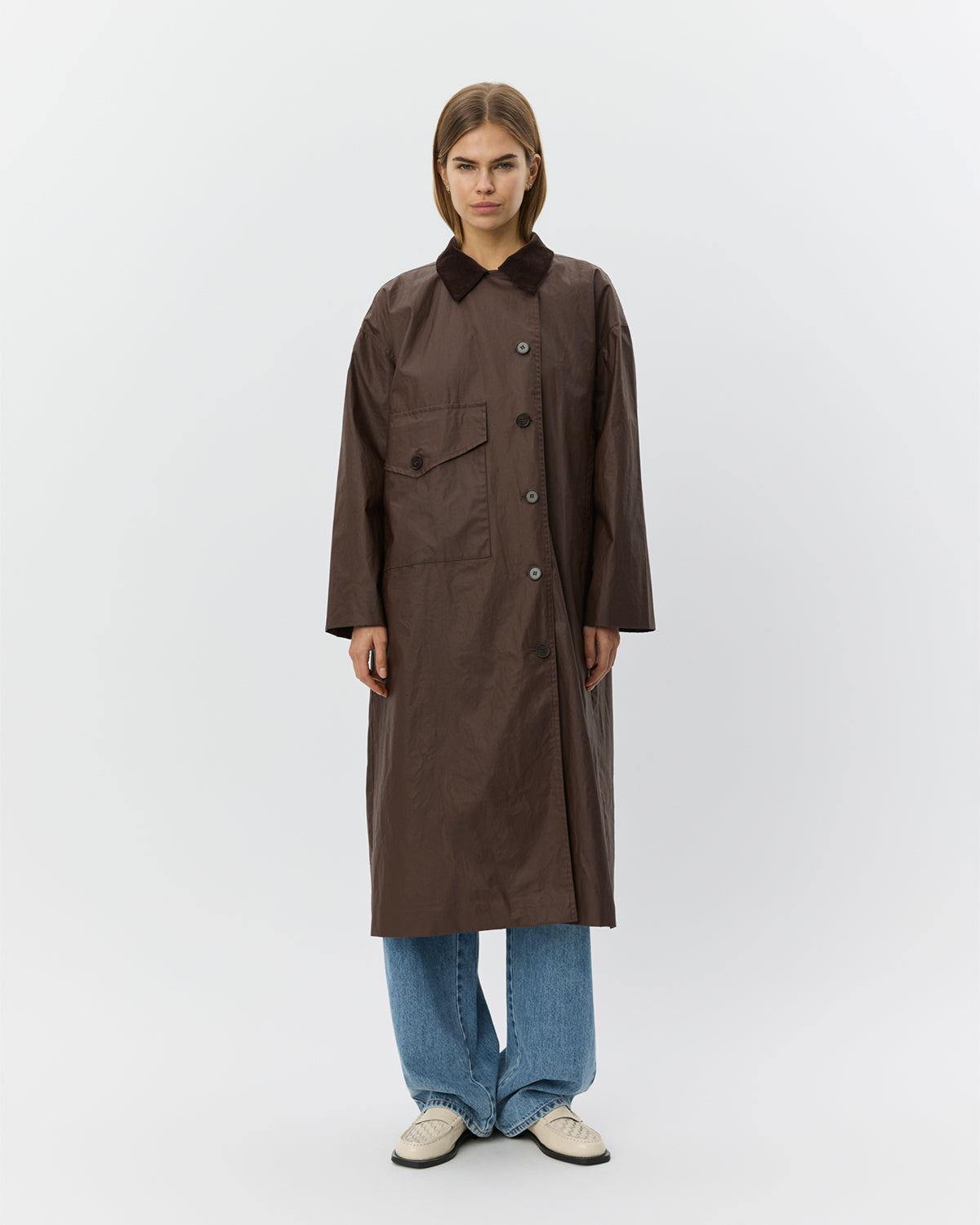 sofie-schnoor-women-agnessw-coat-mantel-dunkelbraun-baumwolle image 2