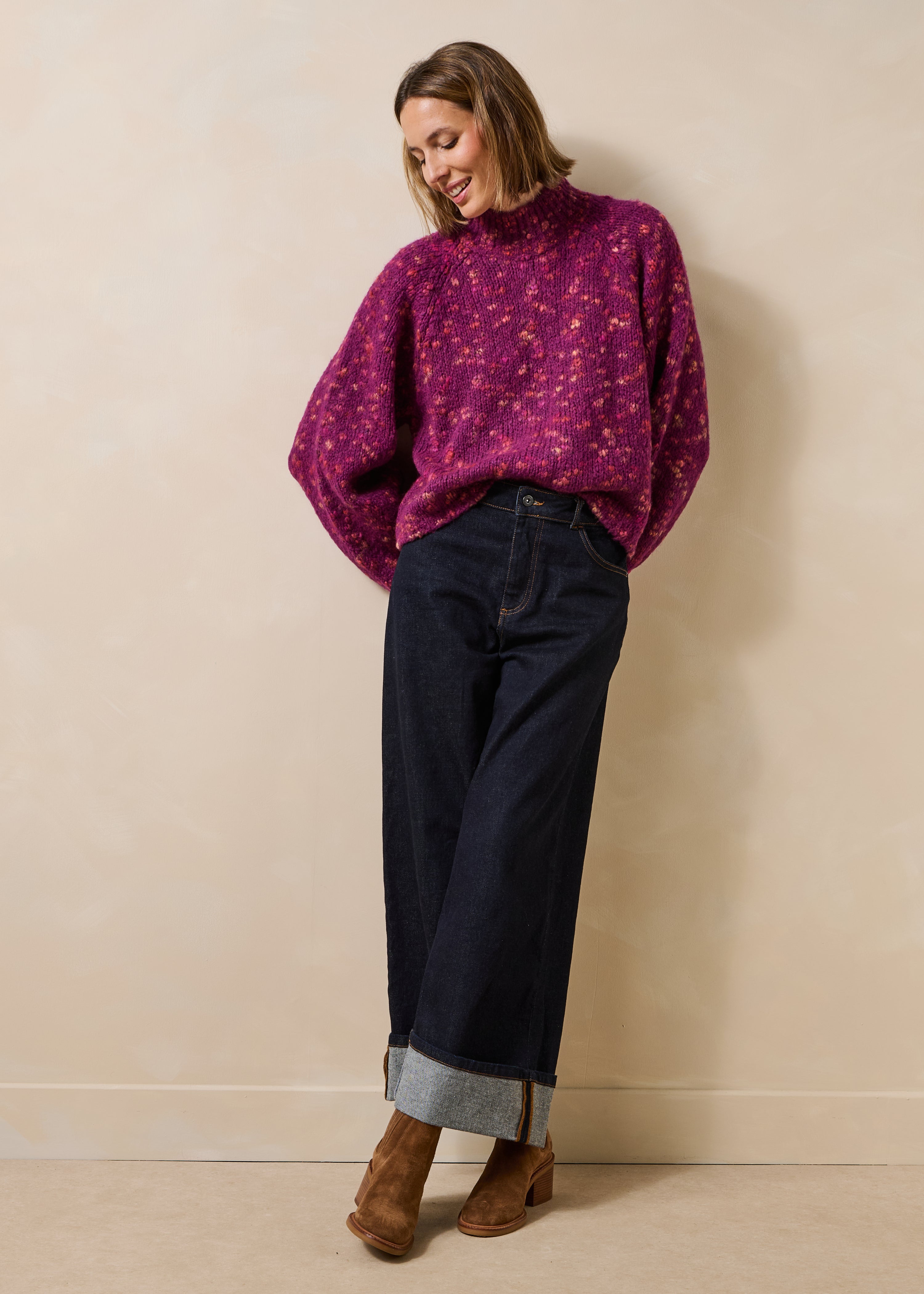 la-f-e-marabout-e-grigio-pullover-lila-oversize image 2