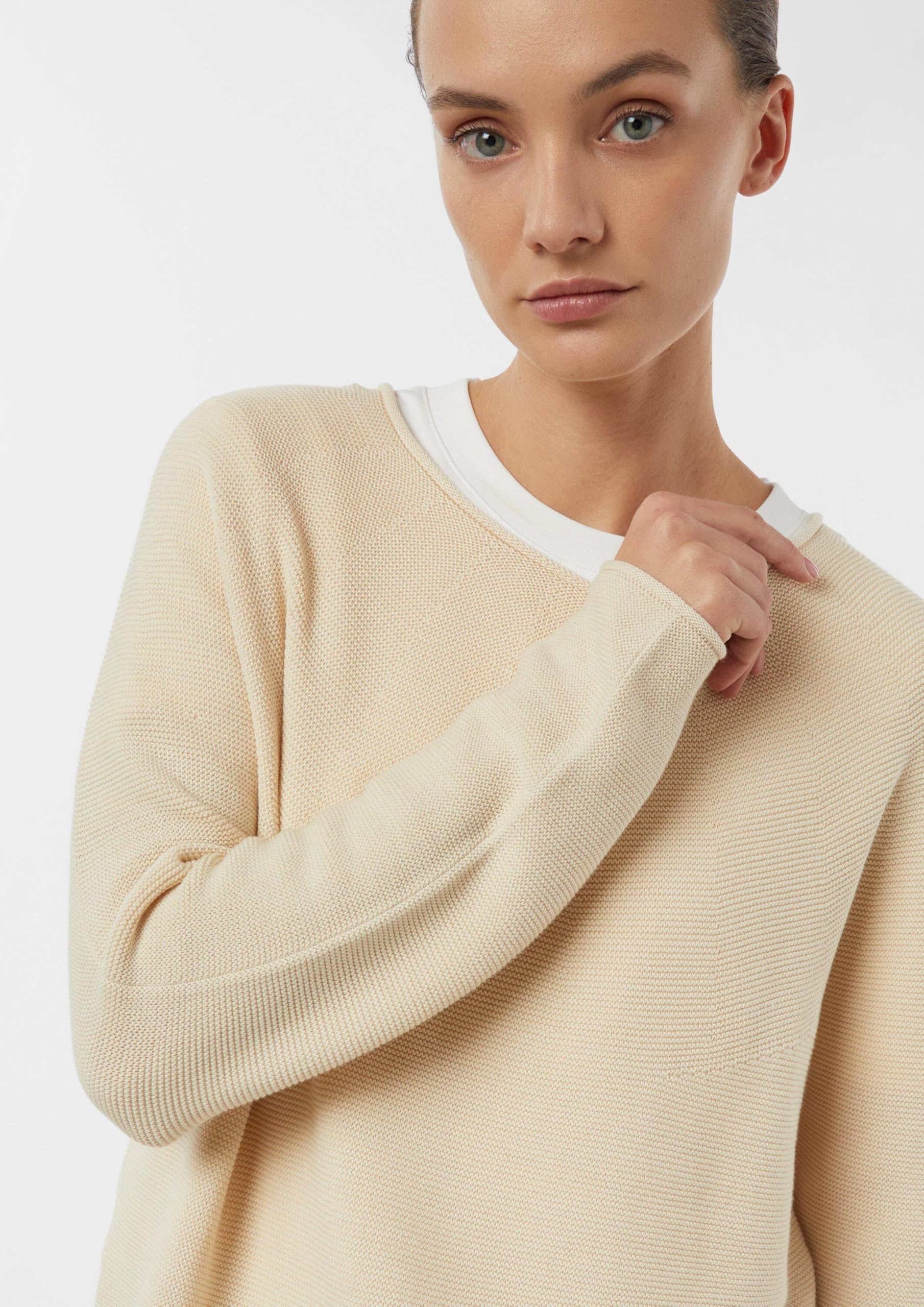 comma-knitwear-strukturierter-strickpullover-rollsaum-gr-46 image 5