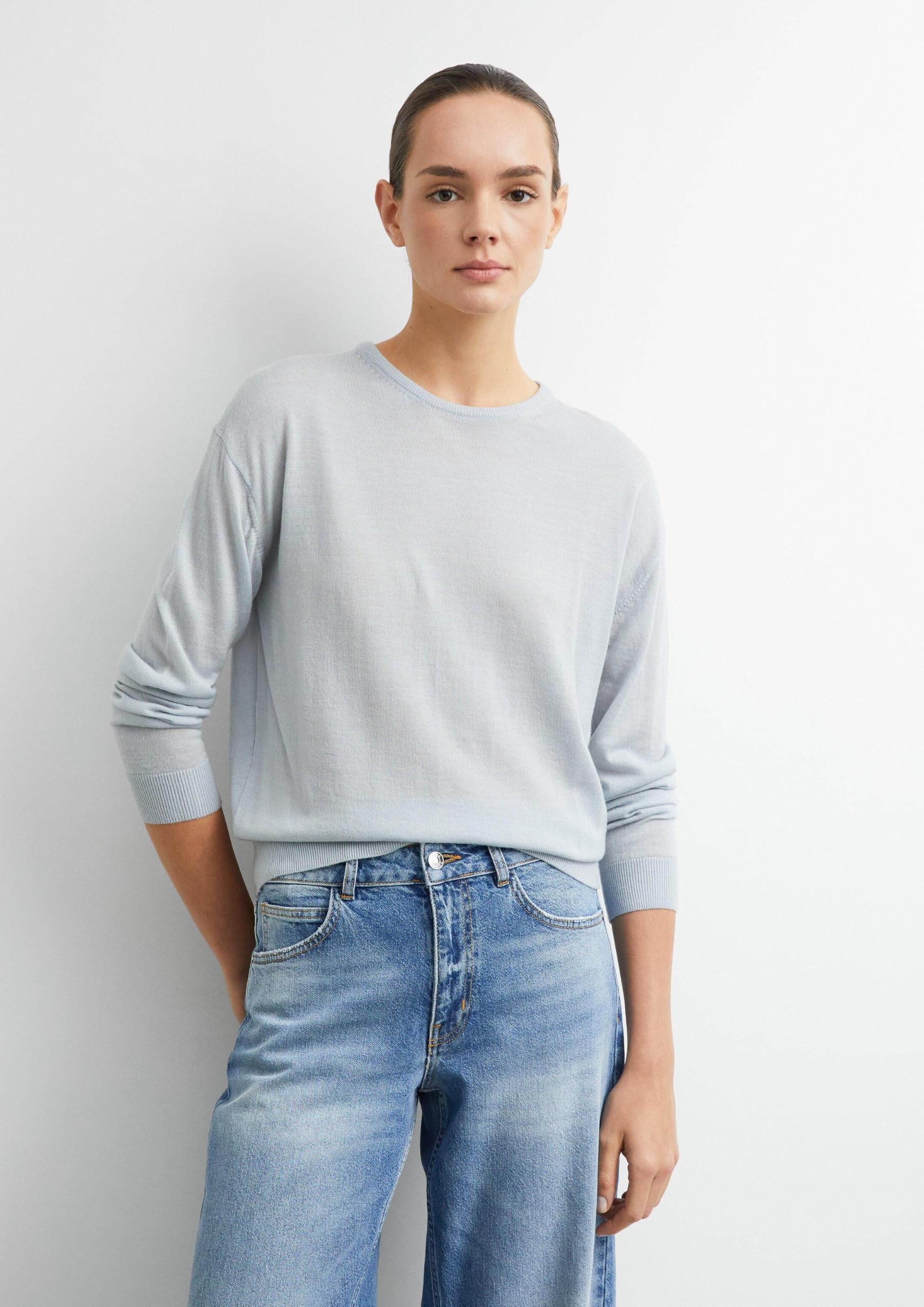 comma-knitwear-strickpullover-merinowolle-hellgrau-32 image 6