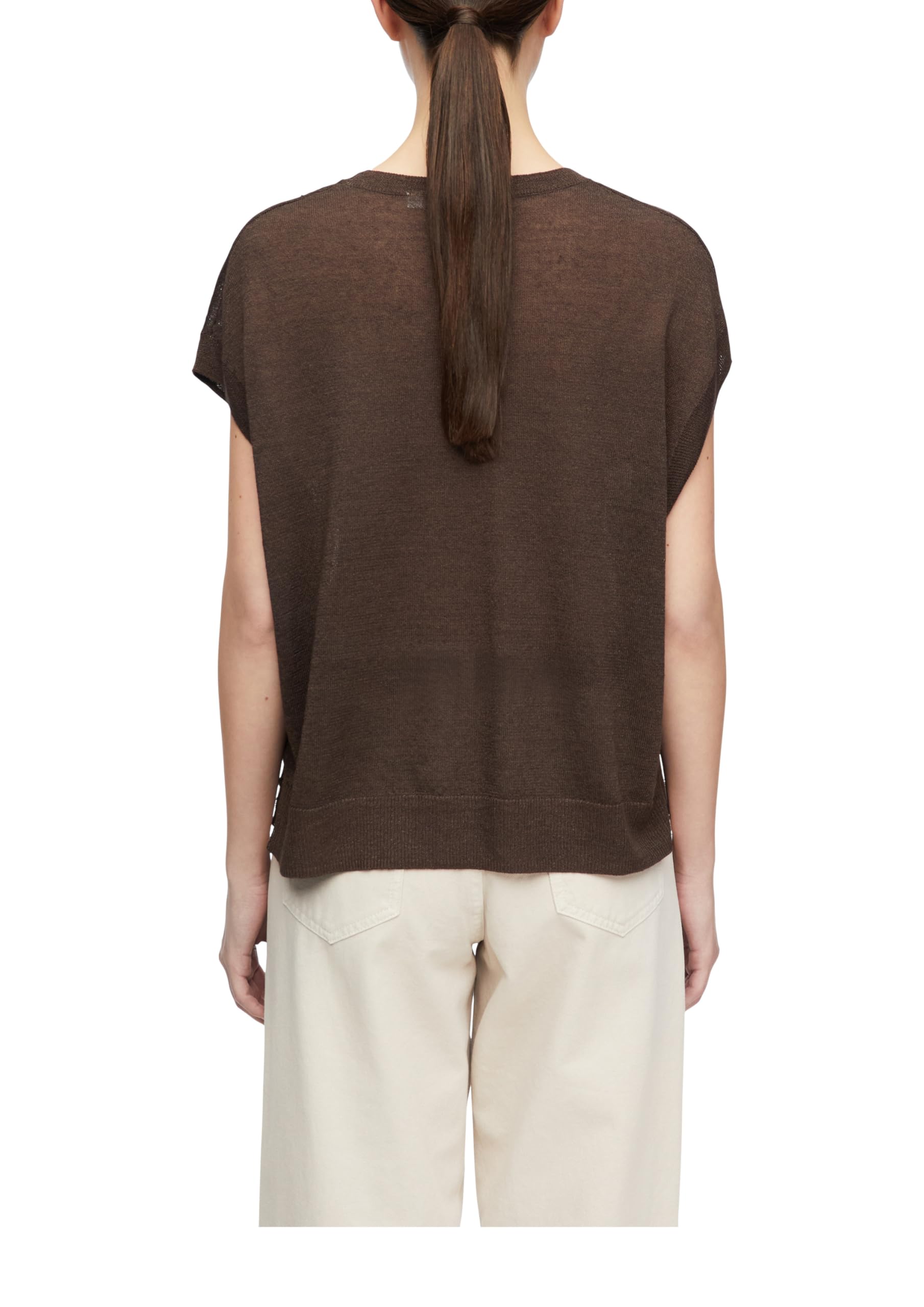 comma-strickpullover-gr-l-dunkelbraun-feinstrick-damen image 2