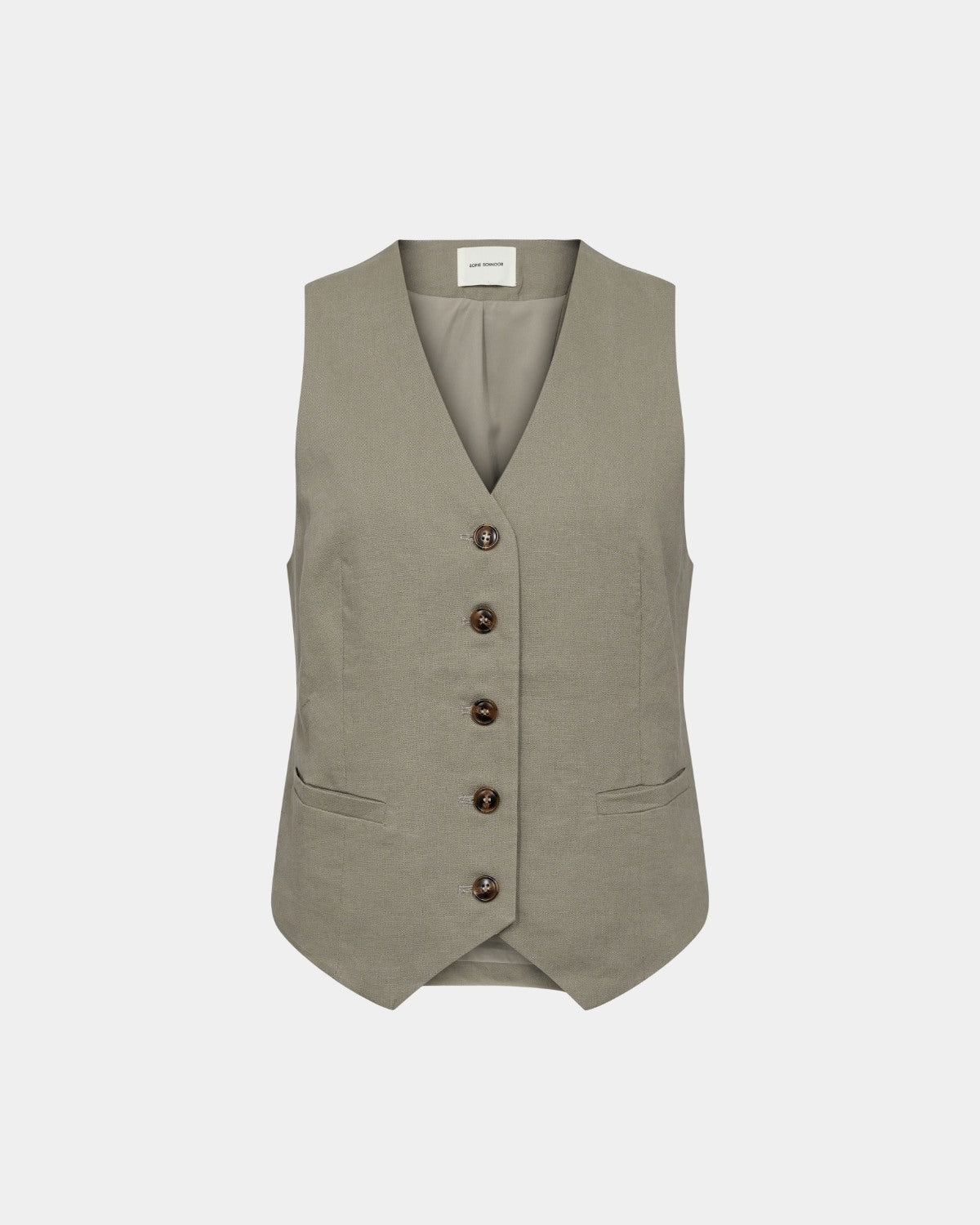 sofie-schnoor-cleohsw-weste-khaki-leinen-viskose image 1