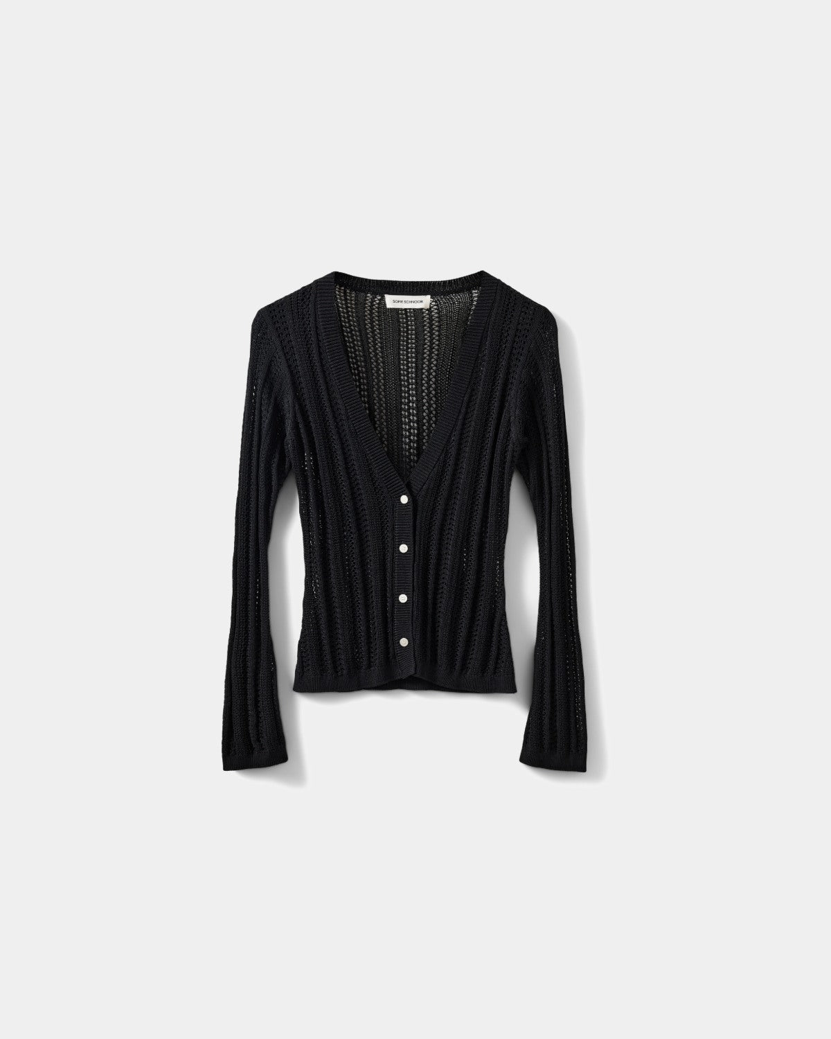 sofie-schnoor-women-ayrasw-strick-cardigan-schwarz-v-ausschnitt image 1