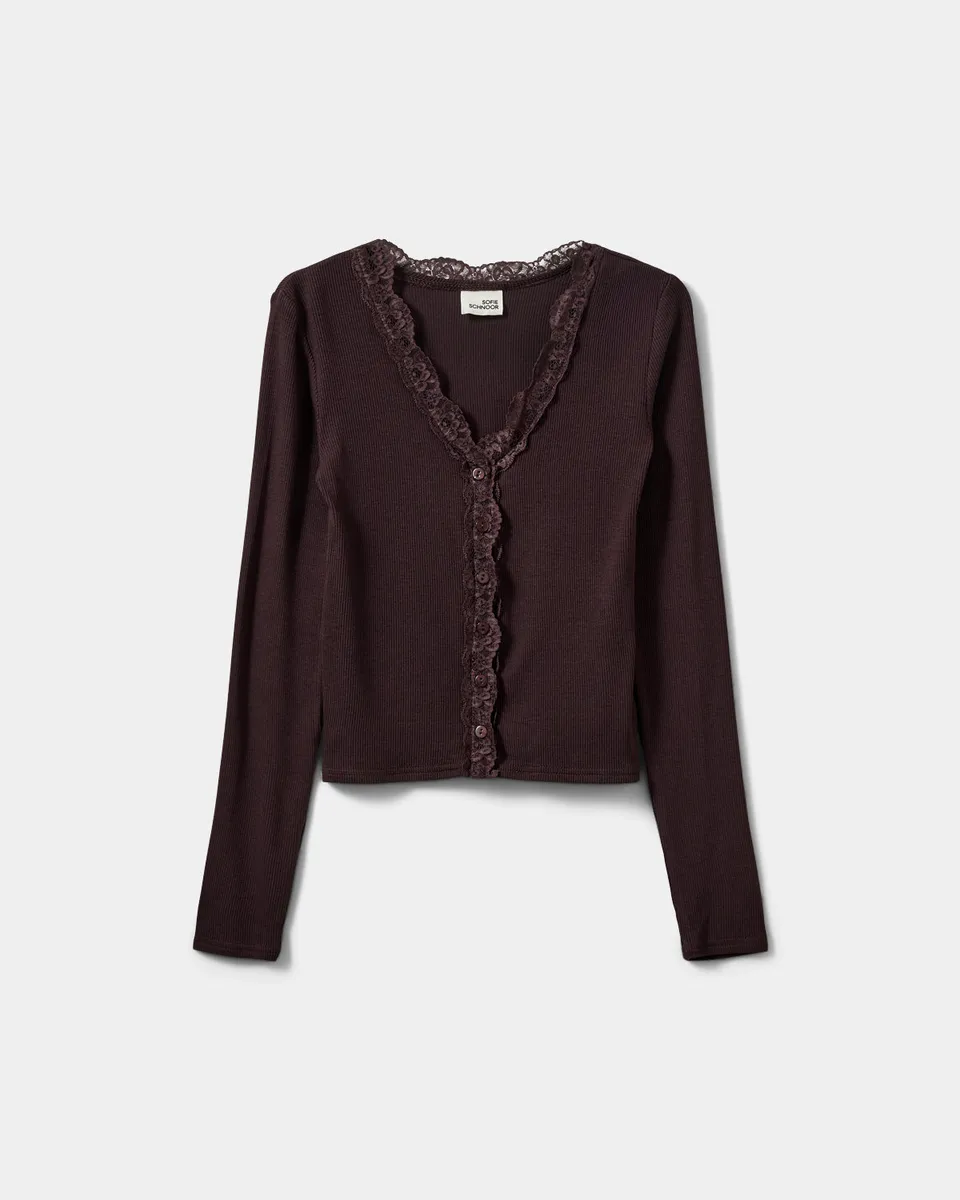 sofie-schnoor-young-anyiasy-cardigan-dark-plum-viskose image 1