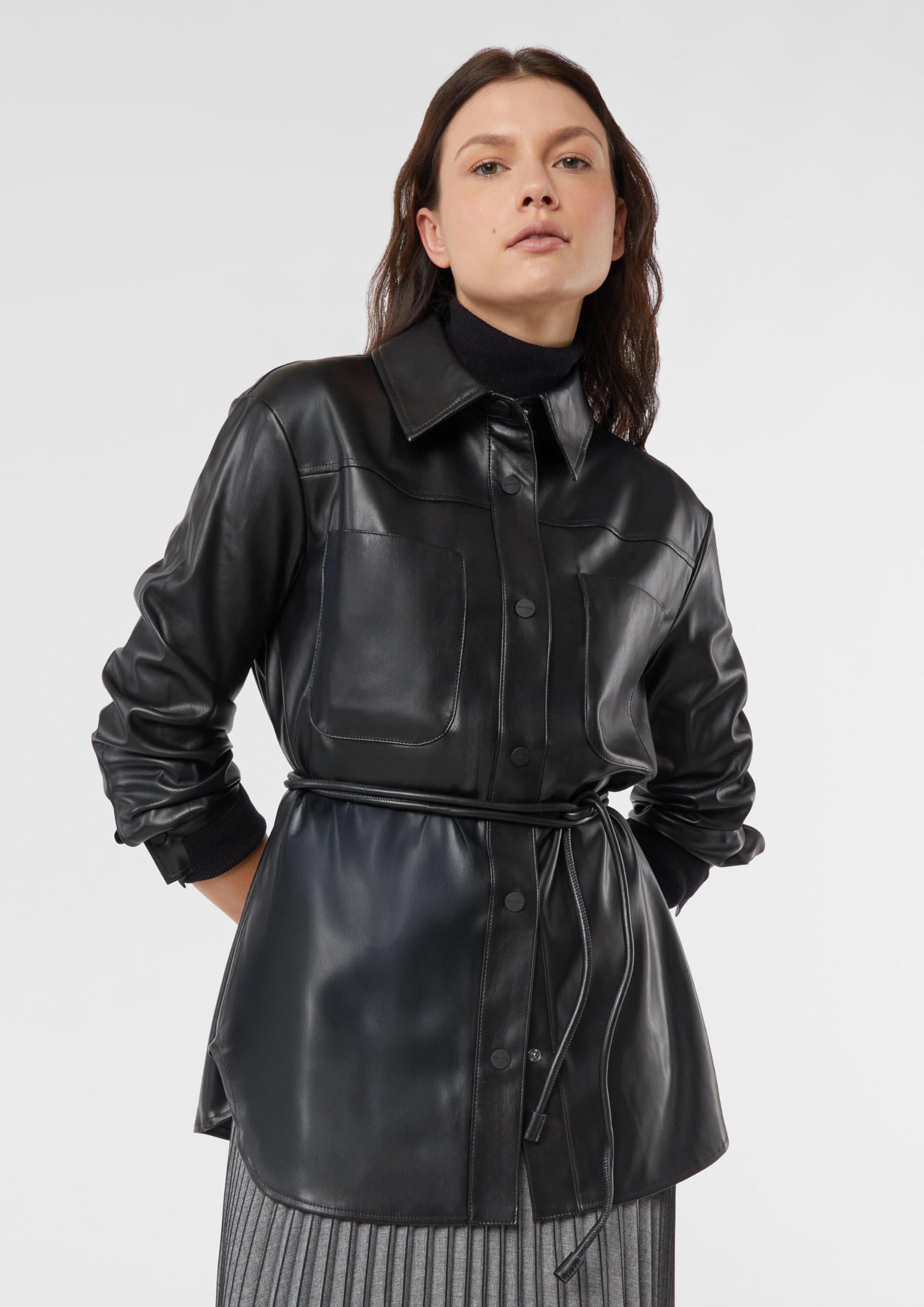 comma-overshirt-kunstleder-jacke-gr-e-44-schwarz image 7