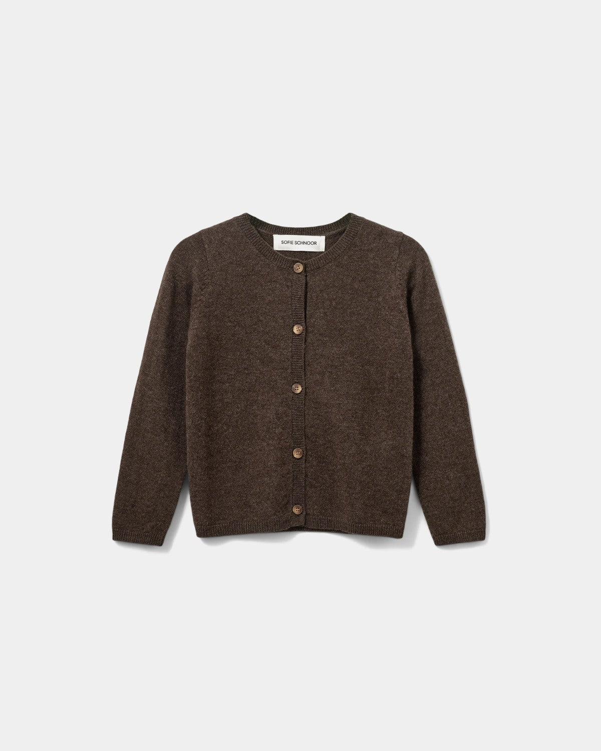 sofie-schnoor-kids-cissesk-cardigan-brown-fudge-wolle image 1