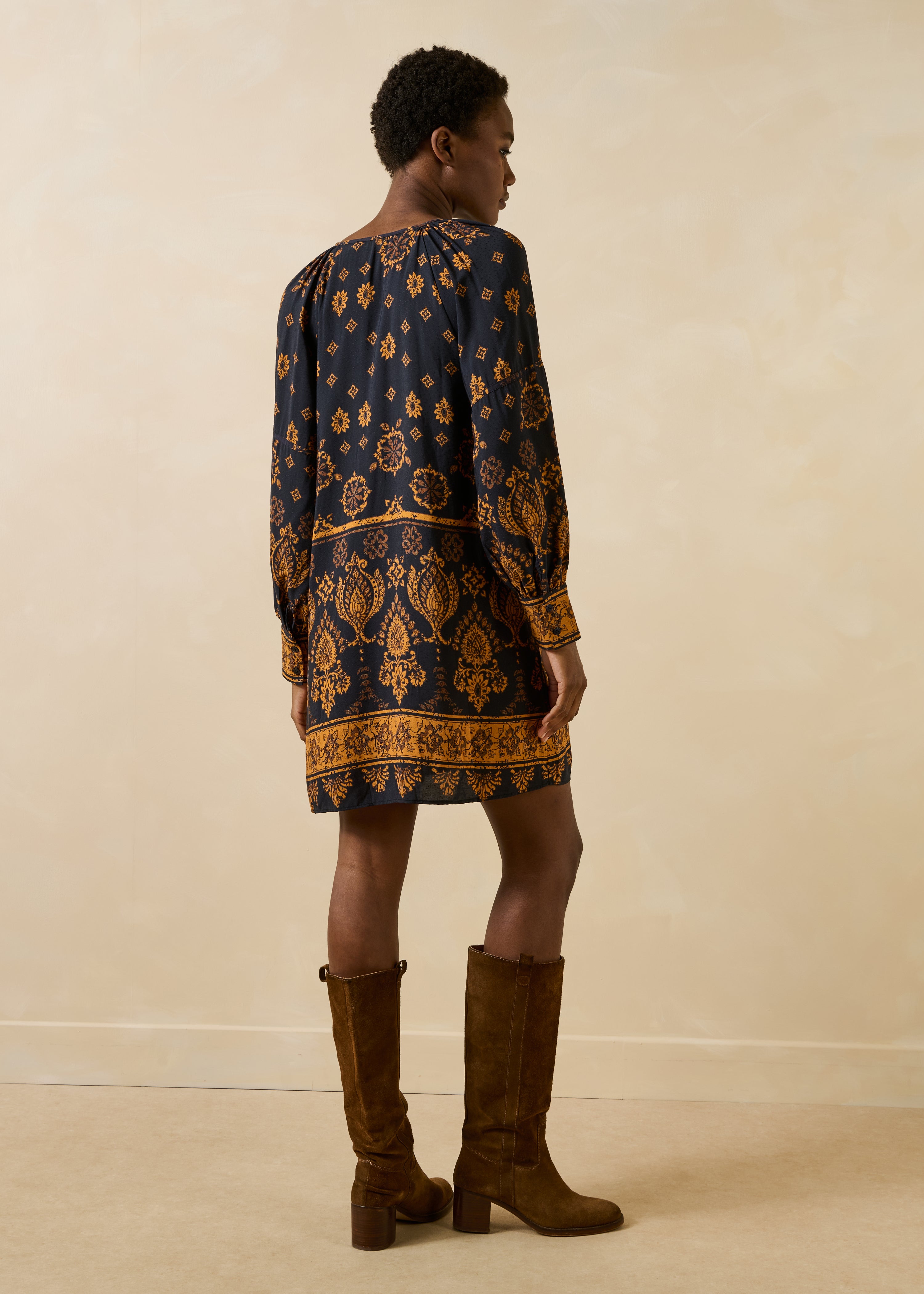 la-f-e-marabout-e-gopal-kleid-marine-paisley-viskose image 3