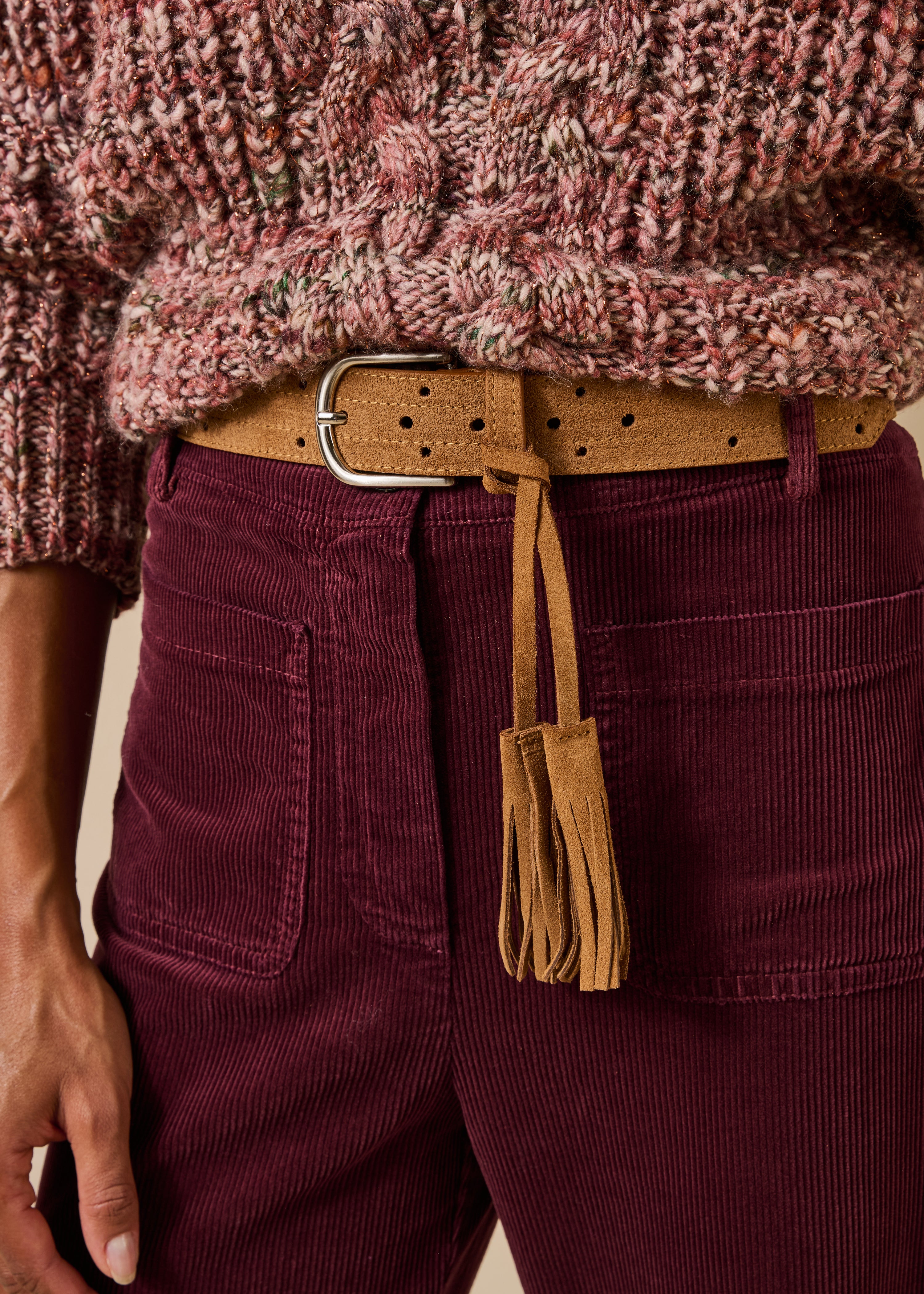 la-f-e-marabout-e-fourche-g-rtel-camel-leder-pompons image 2