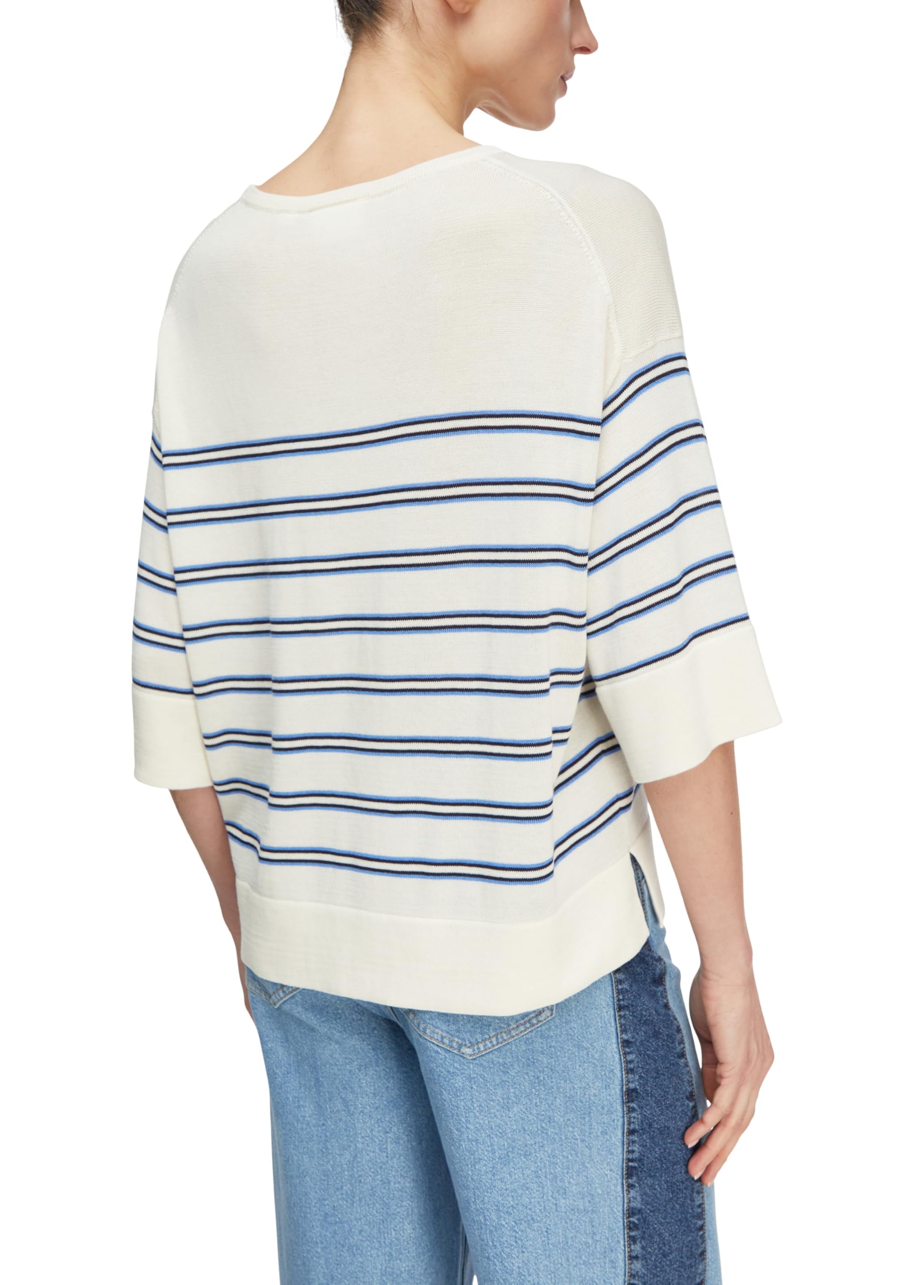 comma-strickpullover-gestreift-kurzarm-gr-l-relaxed-fit image 2