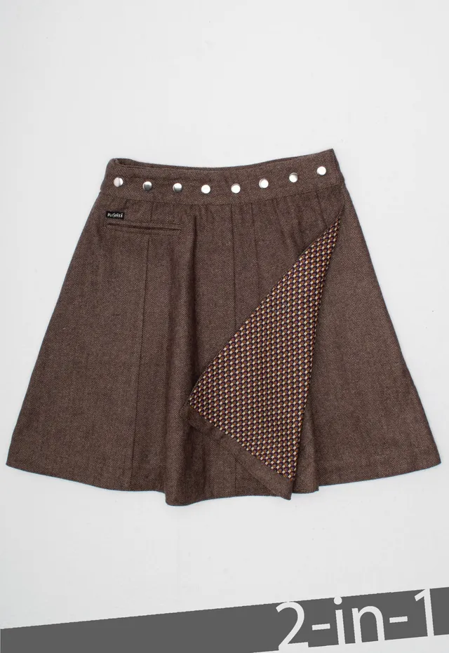 moshiki-hot-cookie-69-tweed-wickelrock-50-cm-wendbar image 1