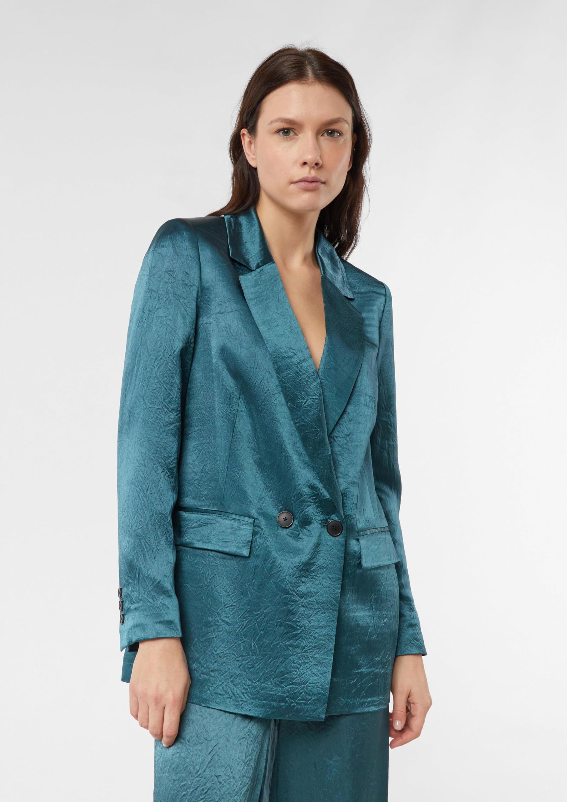 comma-blazer-crinkle-satin-blazer-antailliert-loose-fit image 5