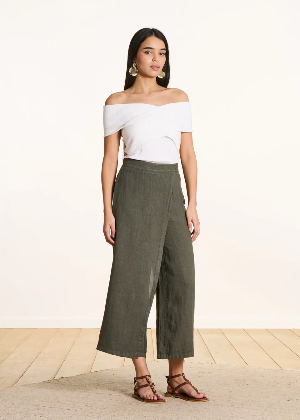 la-f-e-marabout-e-fulano-7-8-leinenhose-khaki-weit image 1