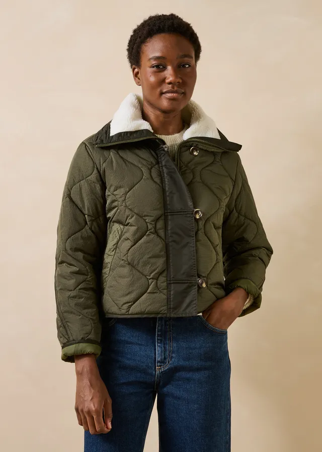 la-f-e-marabout-e-gora-steppjacke-kurz-dark-khaki-fell image 1
