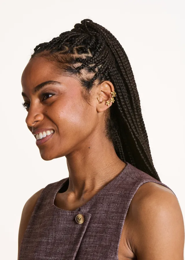 la-f-e-marabout-e-fura-ohrringe-earcuff-gold-blumen image 1