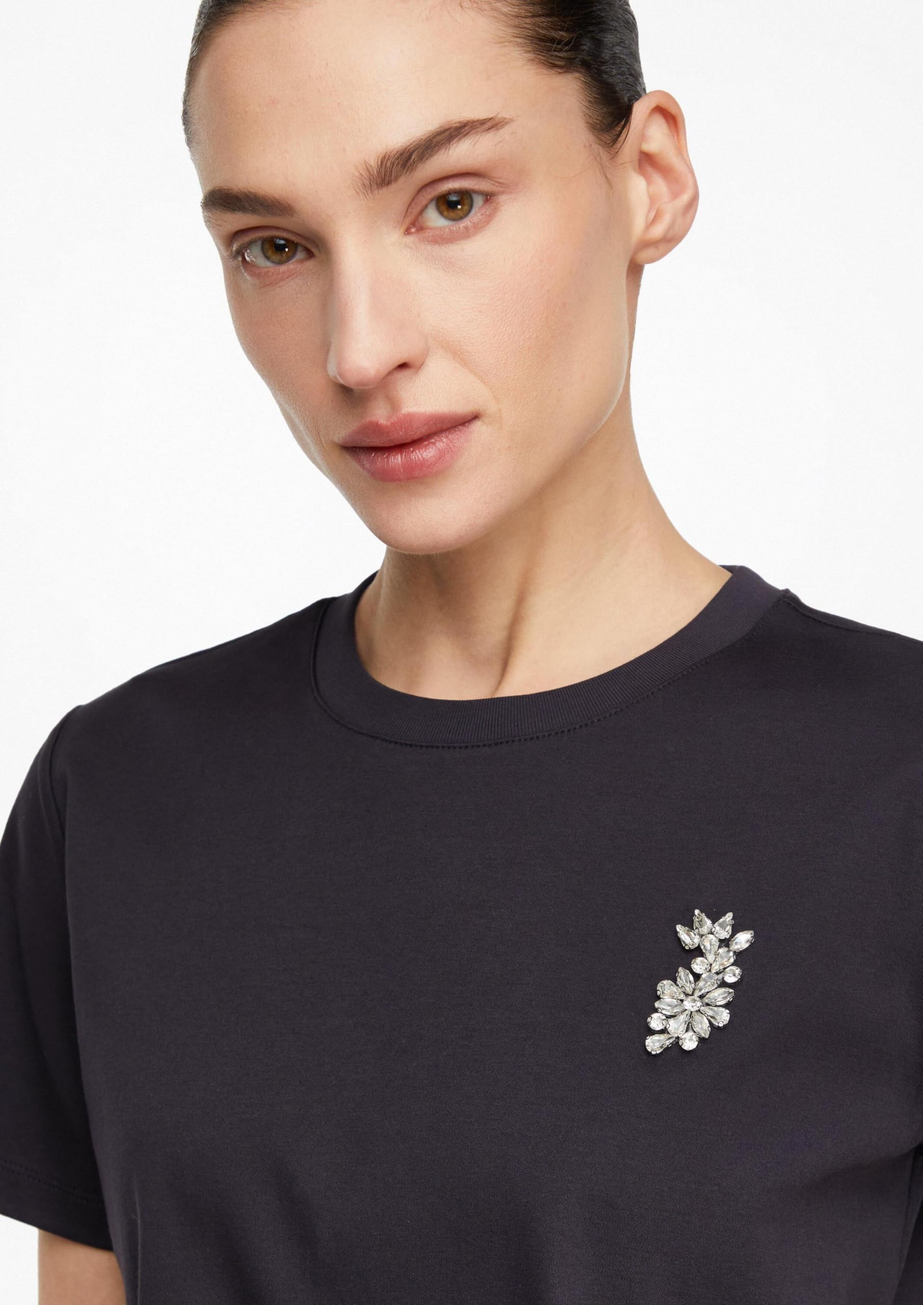 comma-t-shirt-regular-rundhals-schmucksteine-gr-40 image 3