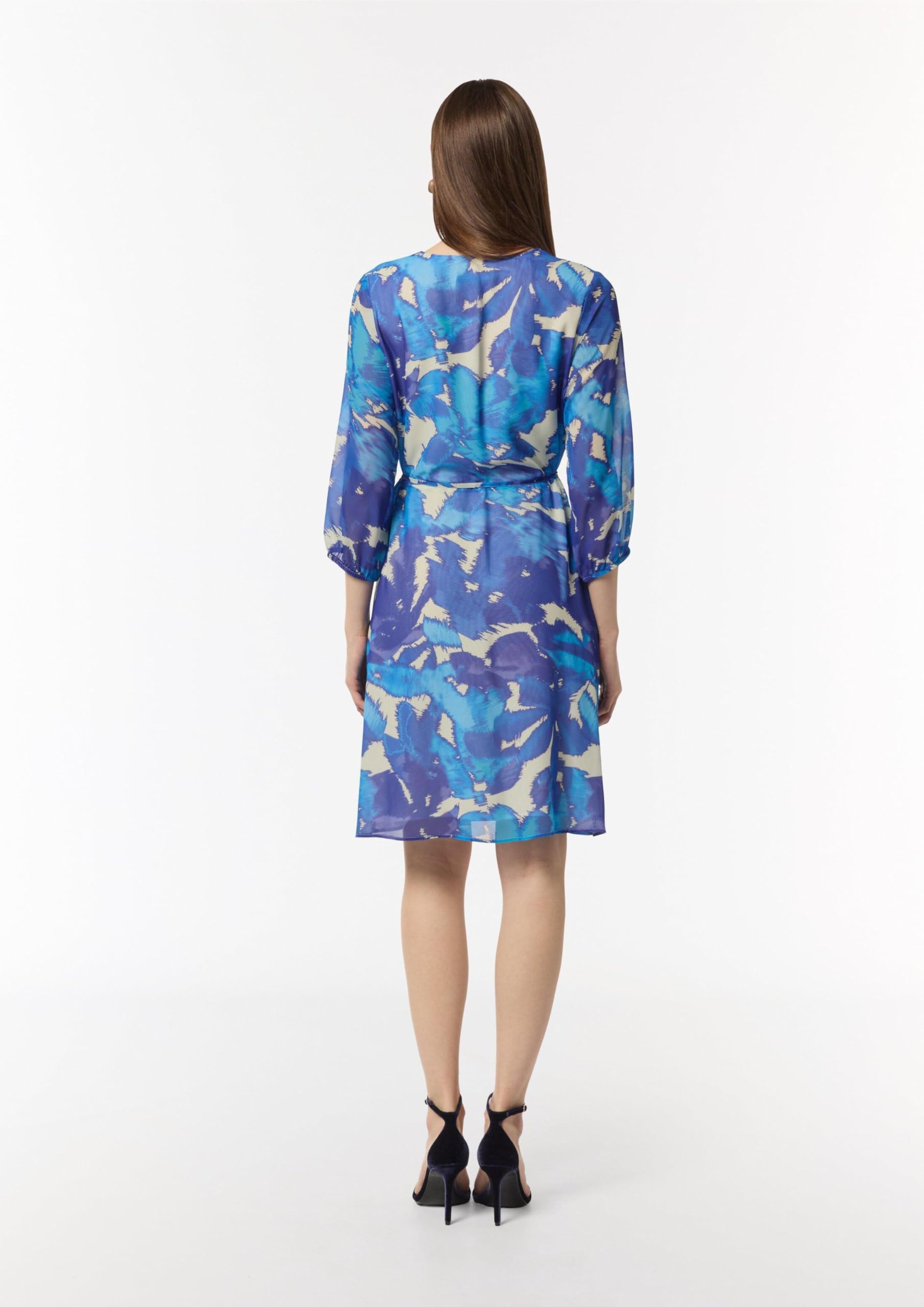 comma-chiffon-kleid-damen-kurz-v-ausschnitt-gr-36 image 6