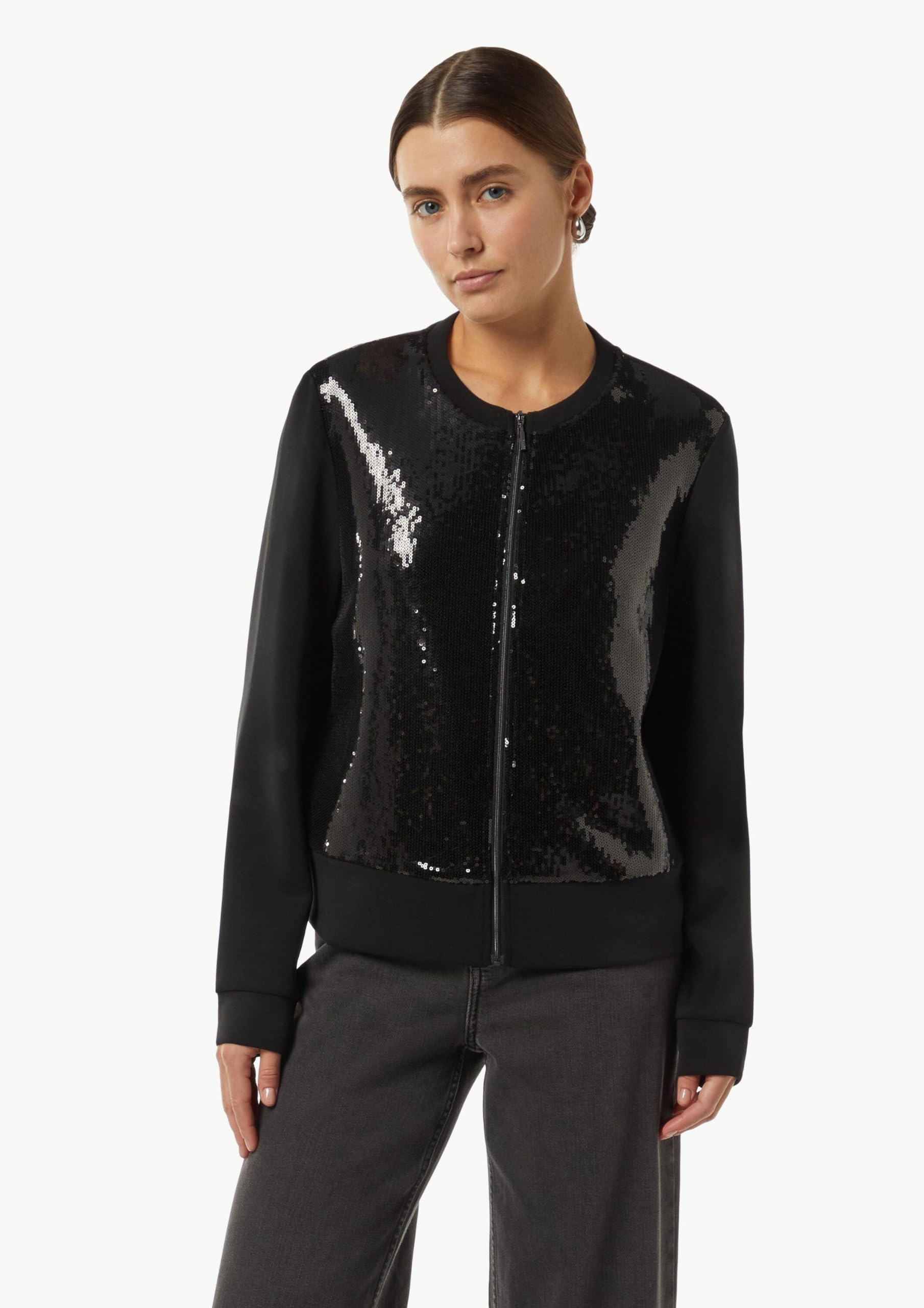 comma-sweat-jacke-pailletten-gr-44-schwarz-sweatshirt image 5