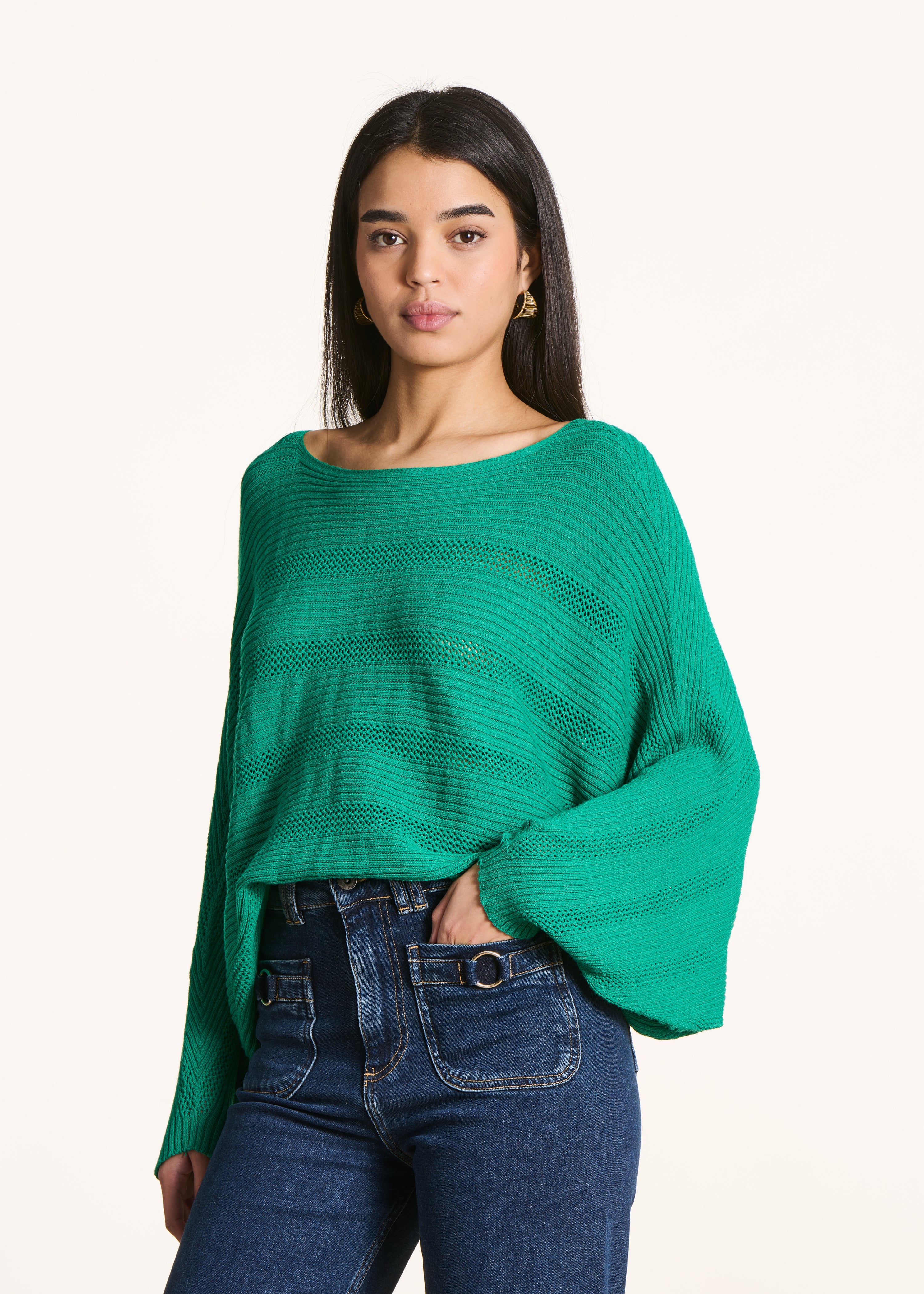 la-f-e-marabout-e-fartac-pullover-gr-n-cape-kurz image 1