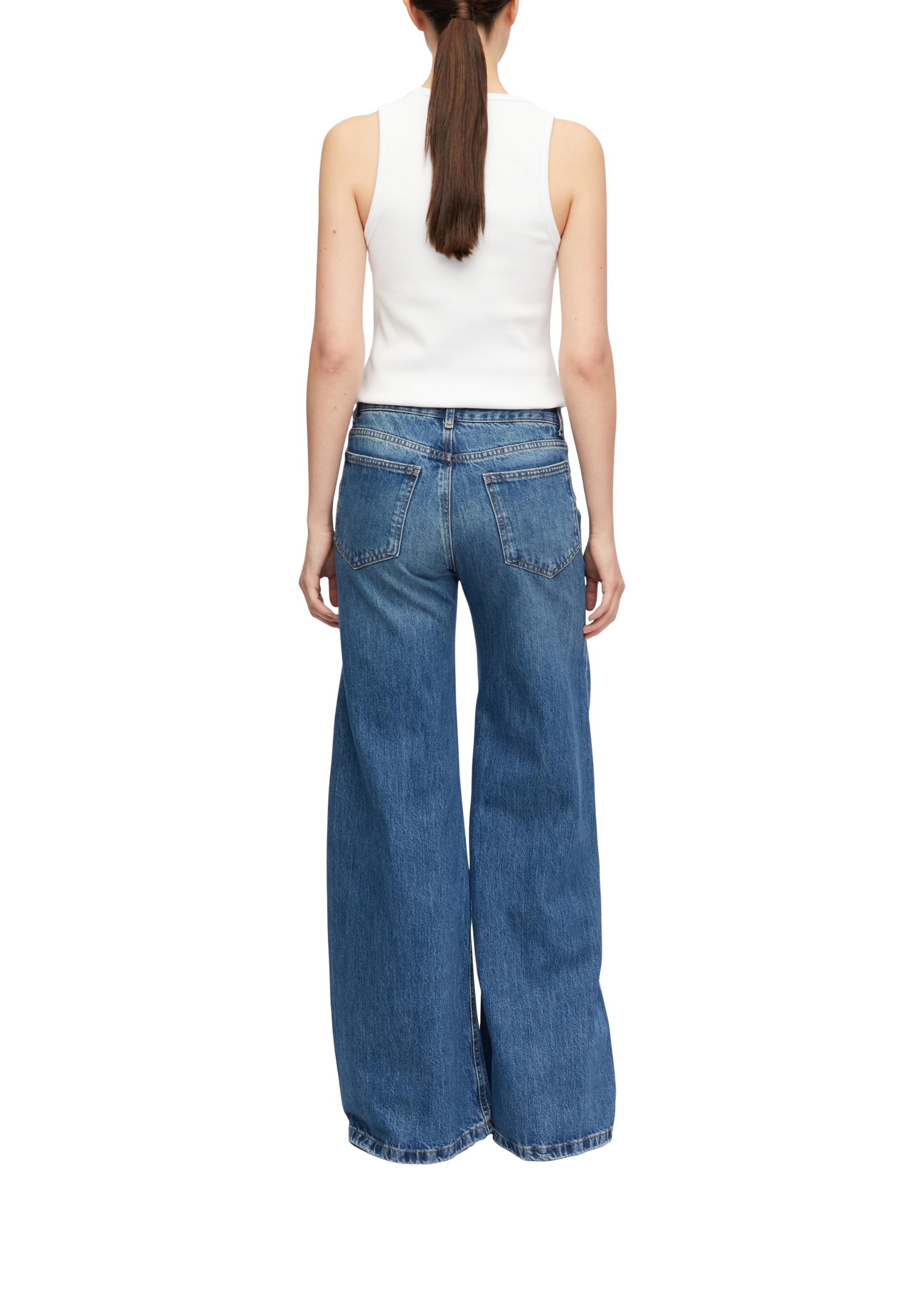 comma-jeans-wide-leg-high-rise-damen-jeans-mit-faltendetail image 2