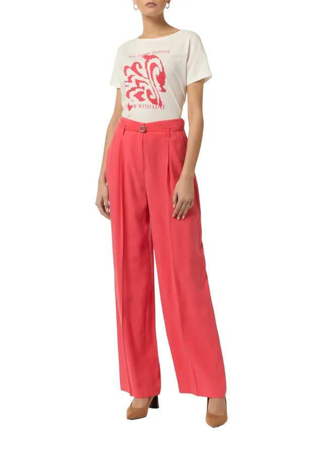 comma-loose-weite-hose-aus-piqu-damen image 1