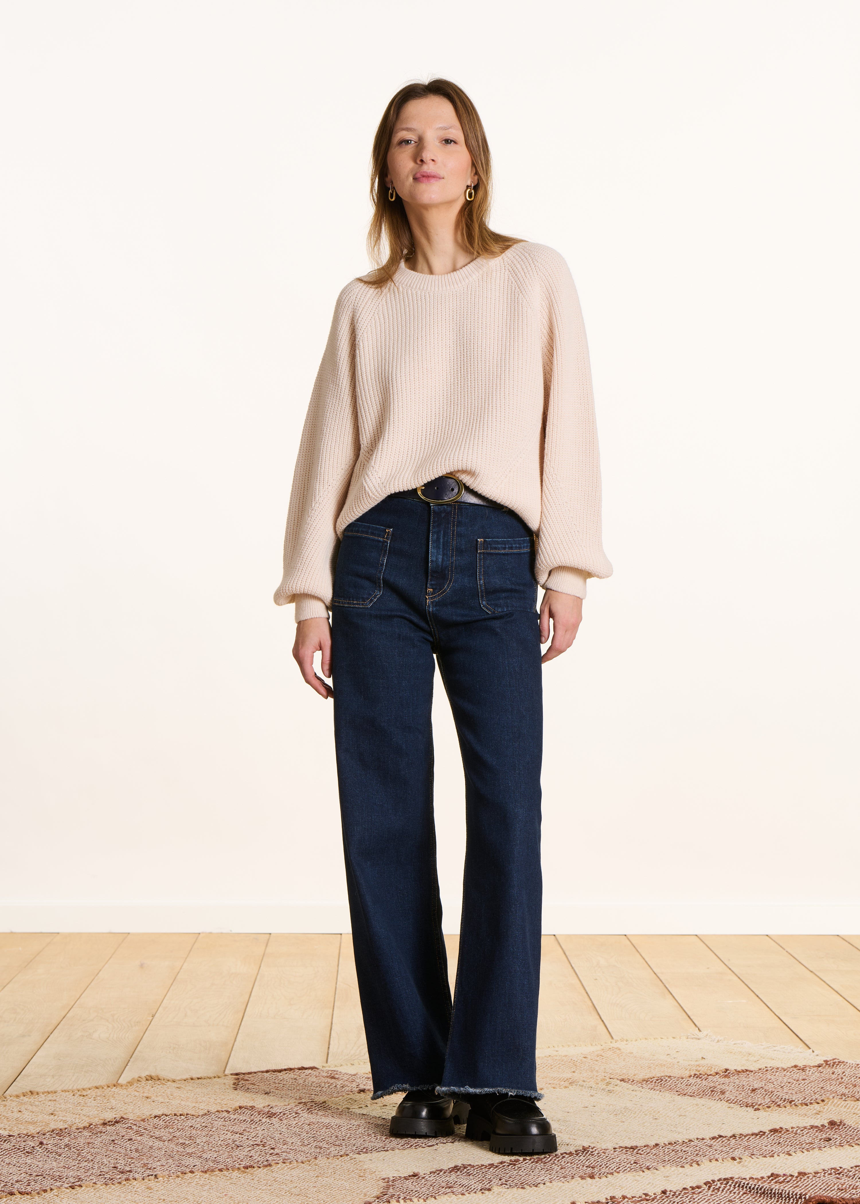 la-f-e-marabout-e-egiste-pullover-ecru-gr-m-puff-rmel image 2