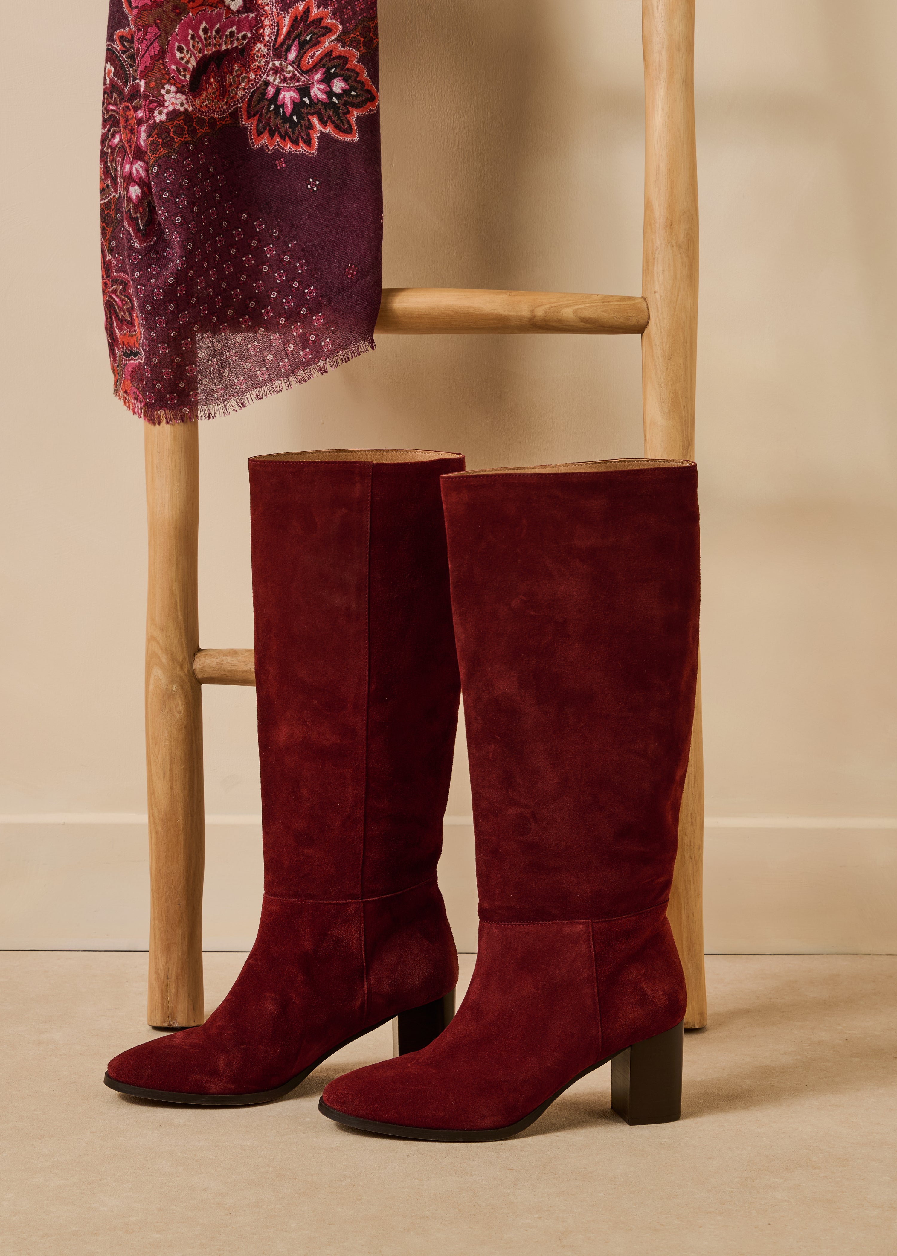 la-f-e-marabout-e-zakui-stiefel-boots-bordeaux-wildleder-38 image 2