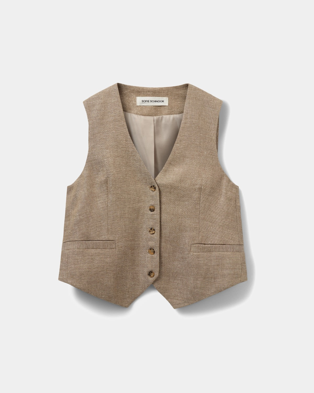 sofie-schnoor-women-ida-weste-s252436-hellbraun-leinen image 1