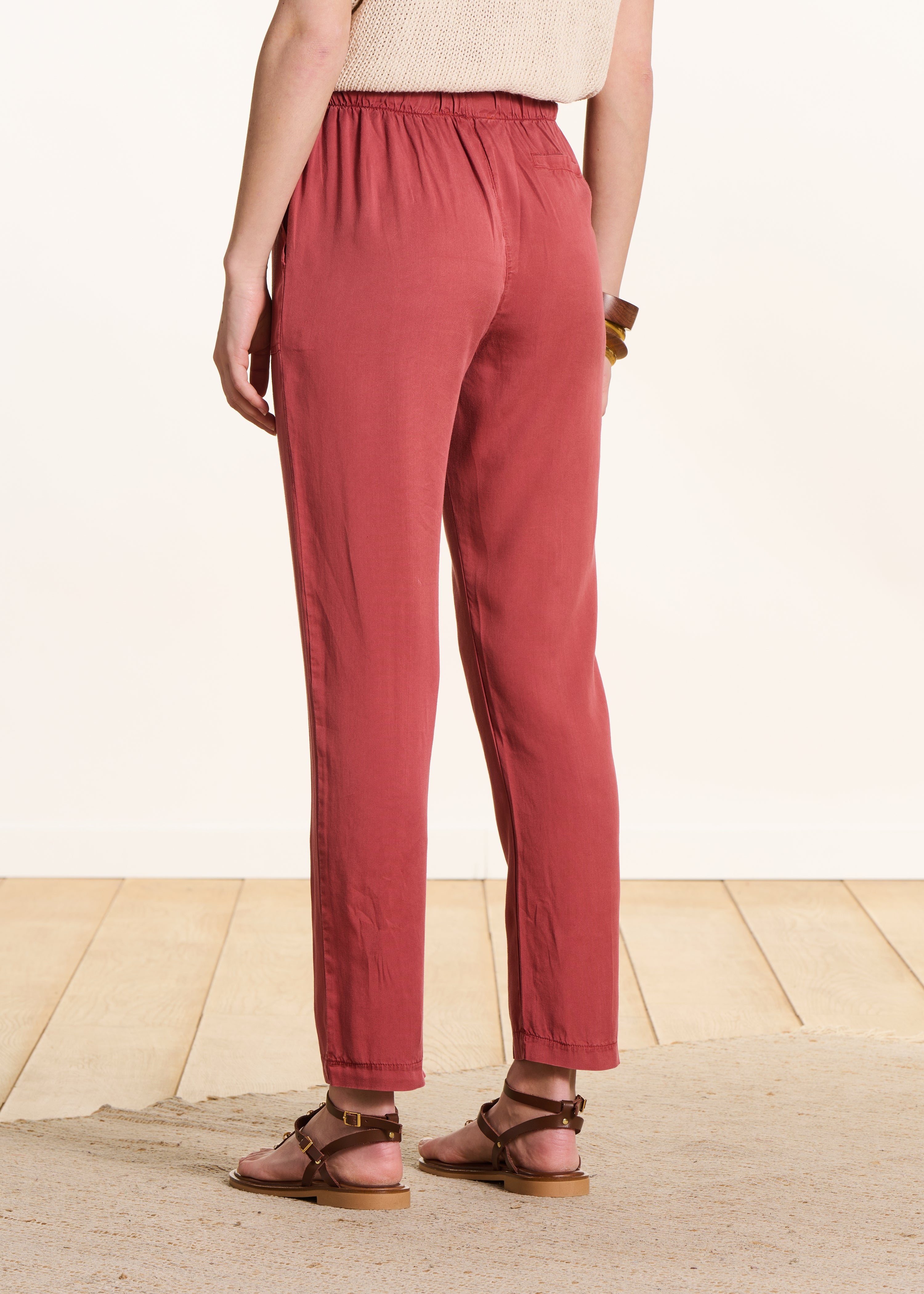 la-f-e-marabout-e-pantalons-hose-rot-lyocell-gummibund image 3