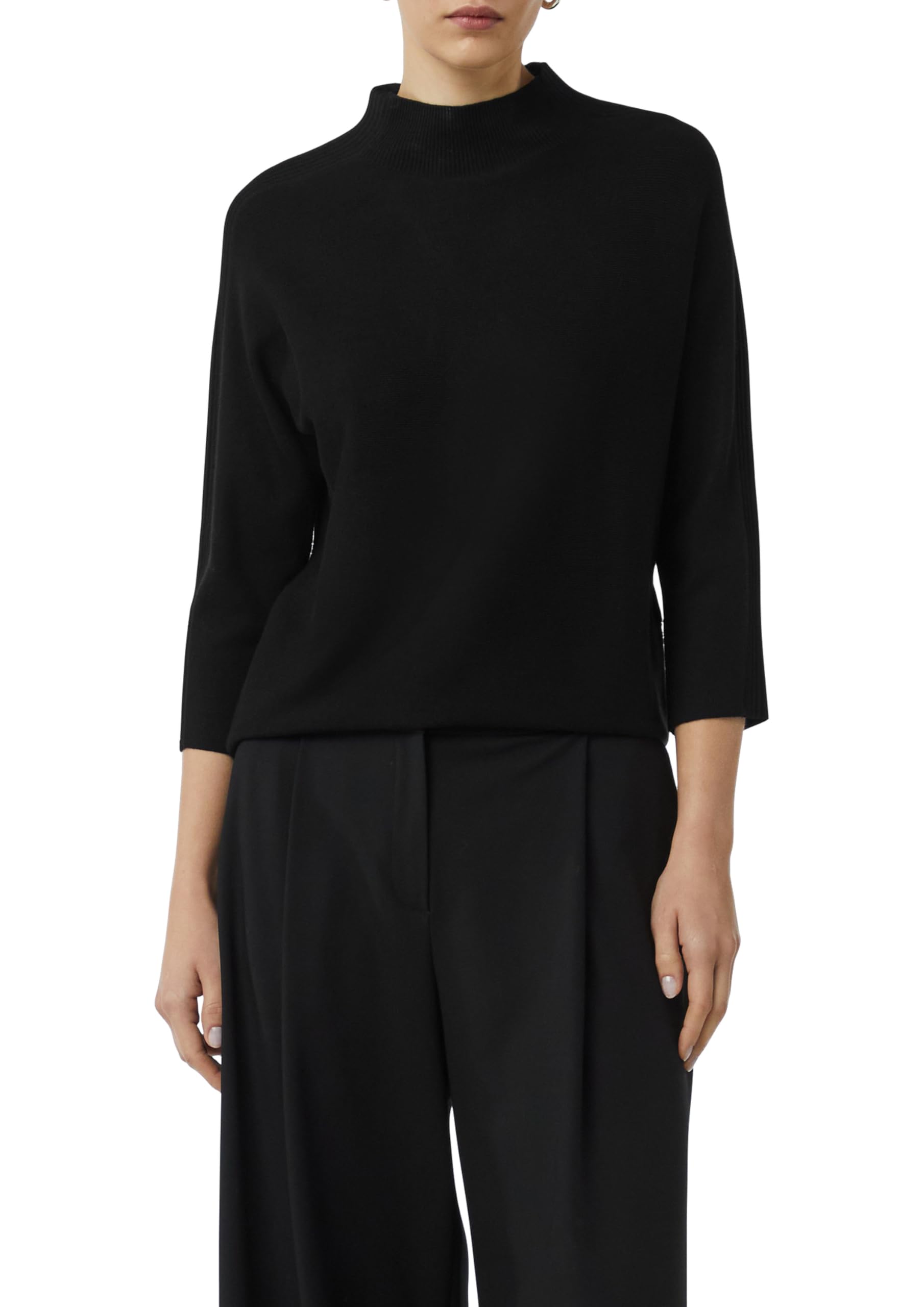 comma-feinstrickpullover-schwarz-stehkragen-gr-40 image 1