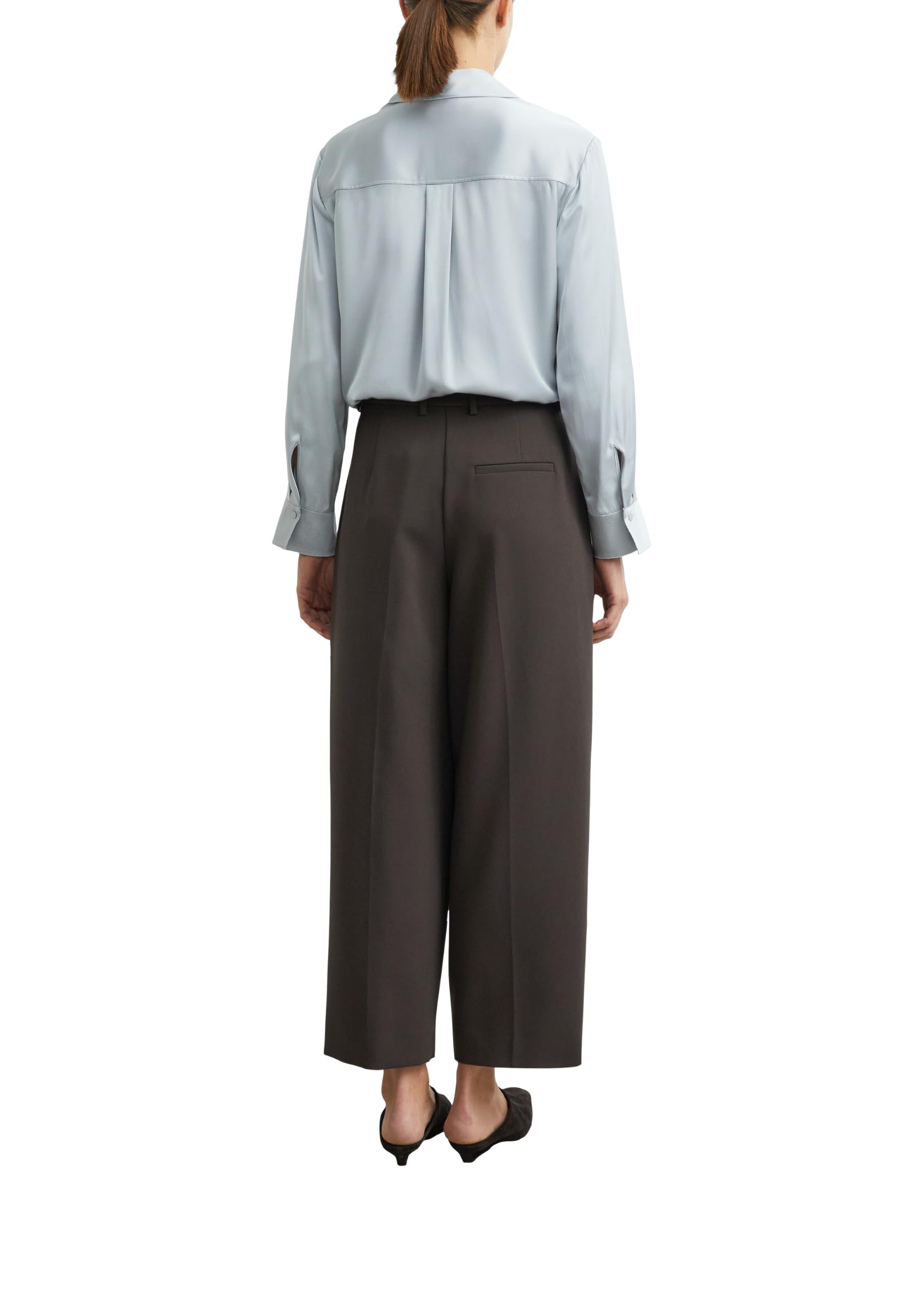 comma-hose-wide-leg-nadelstreifen-g-rtel-dunkelbraun image 2