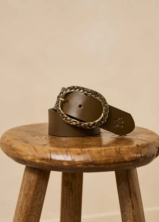 la-f-e-marabout-e-gruben-g-rtel-khaki-veloursleder image 1