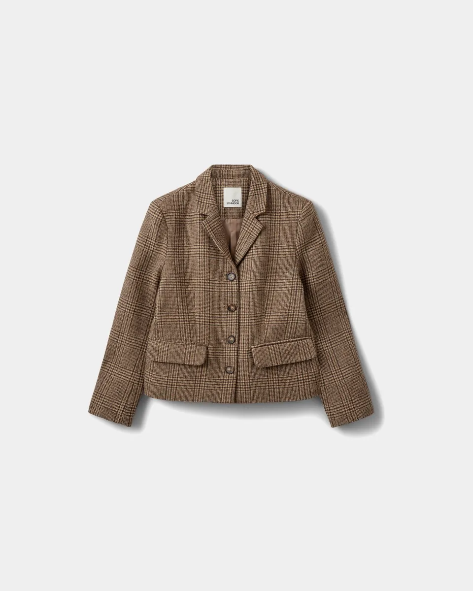sofie-schnoor-women-ellysw-kurzblazer-brown-check image 1