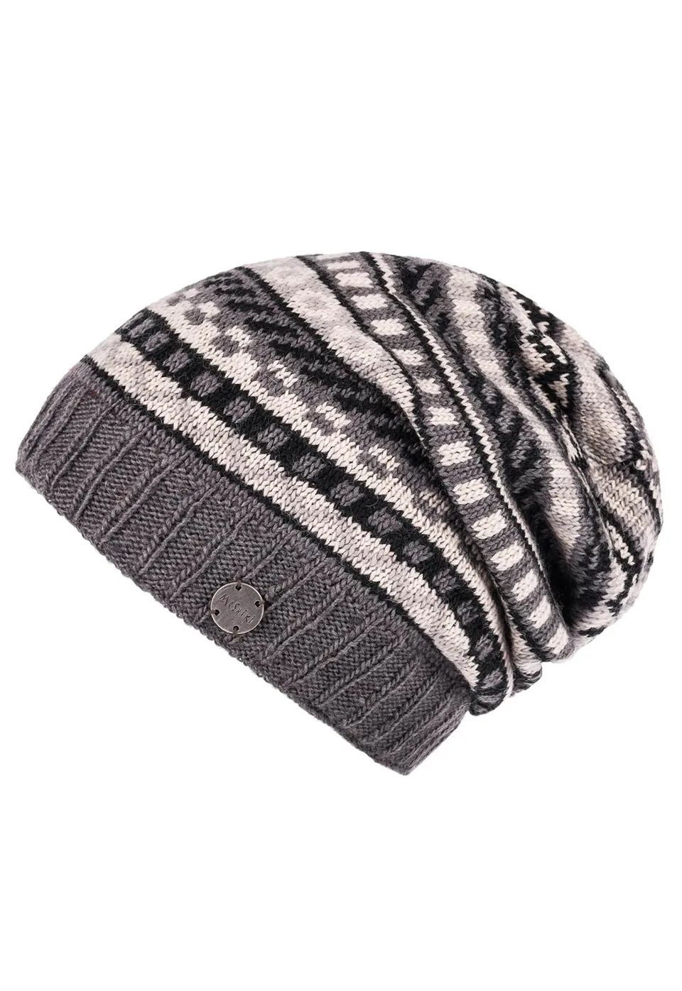 moshiki-candy-narena-longbeanie-m-tze-dunkelgrau-wolle image 1
