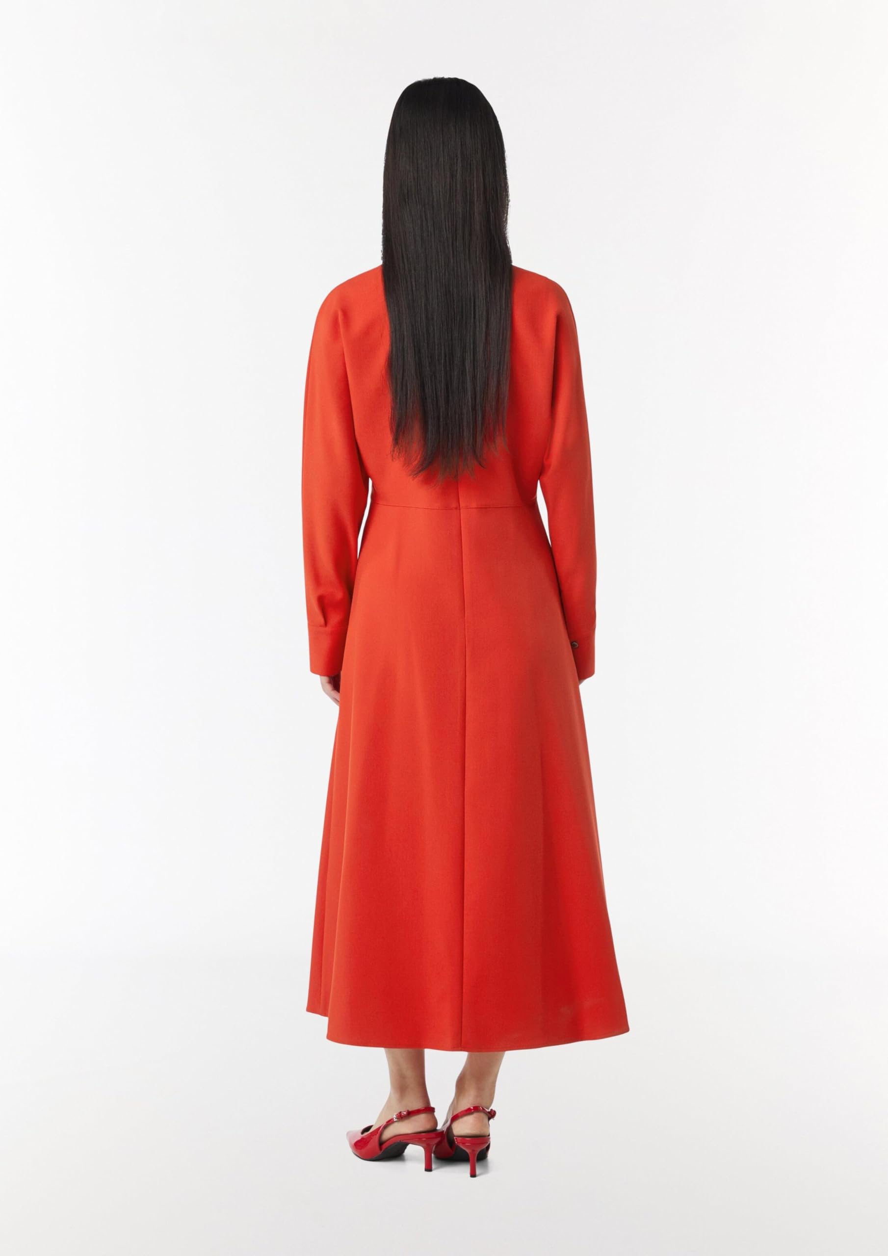 comma-crepe-kleid-fledermausarm-gr-38-v-ausschnitt-flie-end image 8