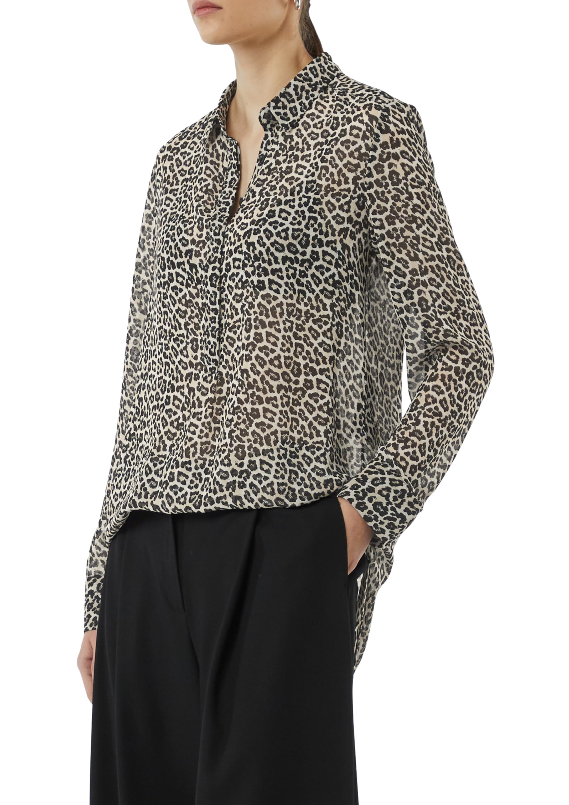 comma-longbluse-chiffon-damen-beige-leo-print-gr-34 image 1