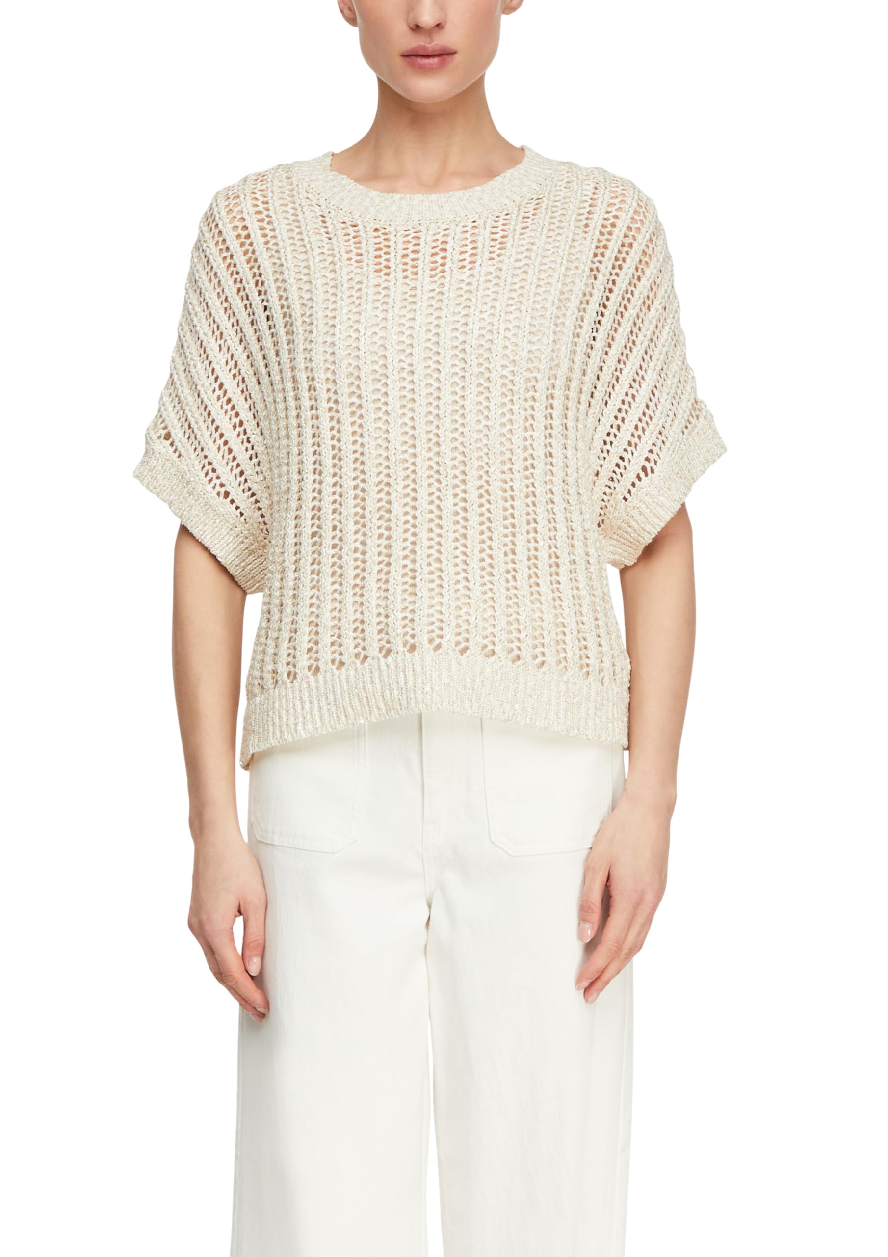 comma-strickpullover-damen-kurzarm-pailletten-gr-e-s image 1