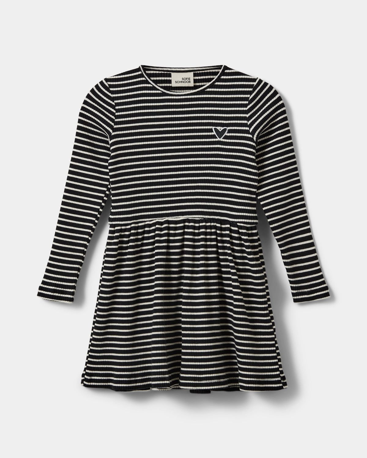 sofie-schnoor-kids-berrask-kleid-schwarz-gestreift-erdbeeren image 1