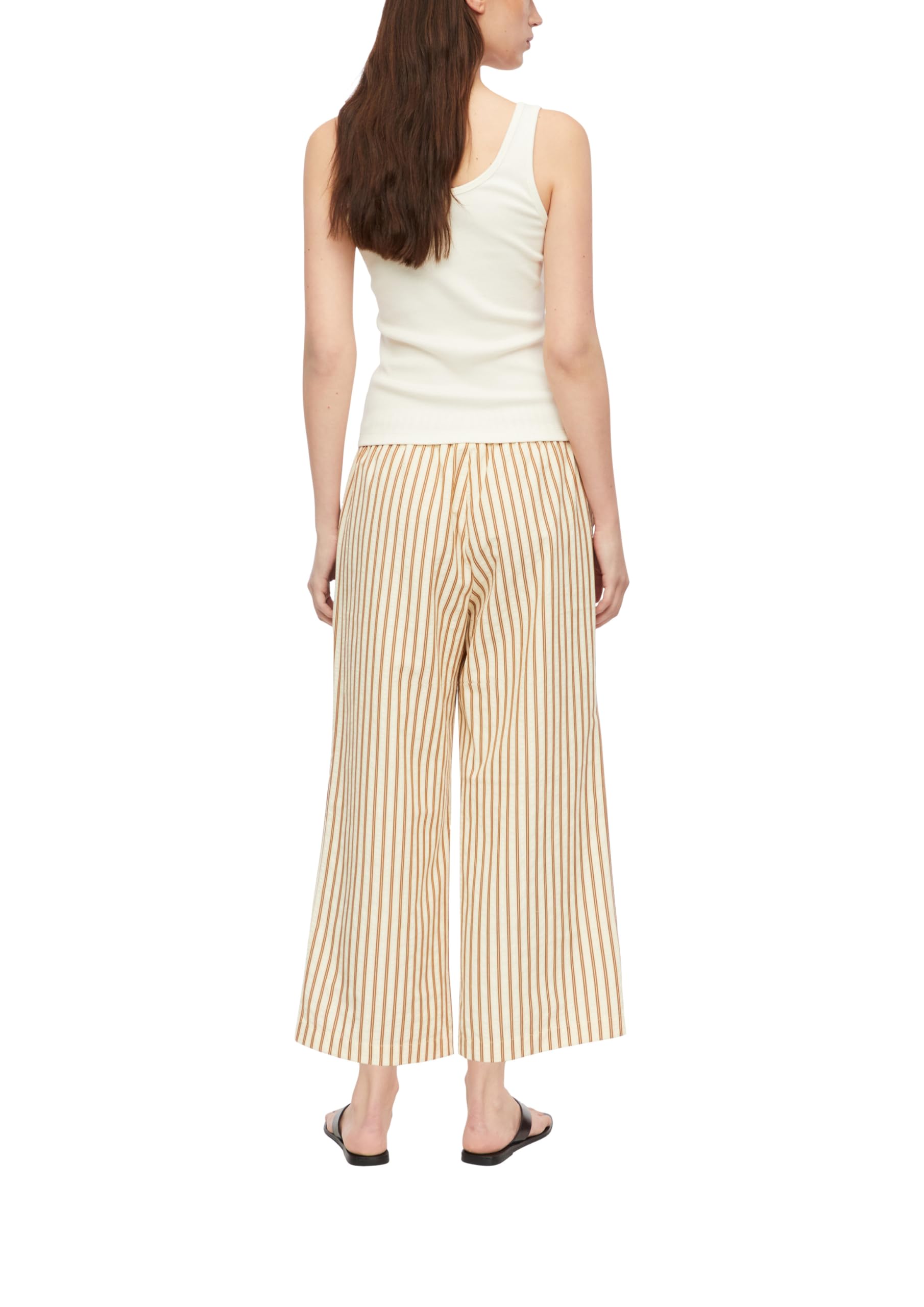 comma-trousers-culotte-hose-seersucker-bindeg-rtel-gr-34 image 2