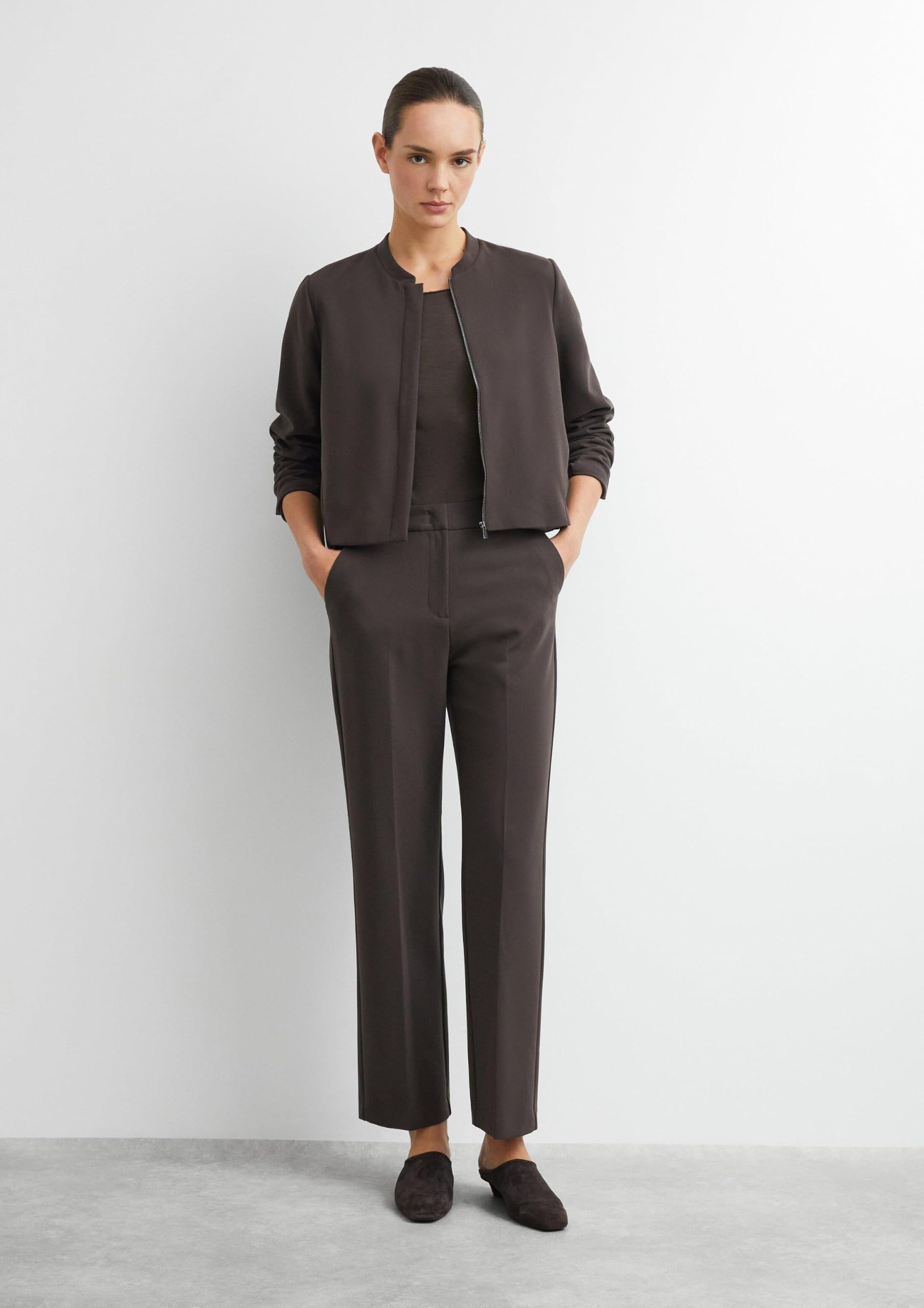comma-trousers-anzughose-gr-34-dunkelbraun-straight-leg image 3