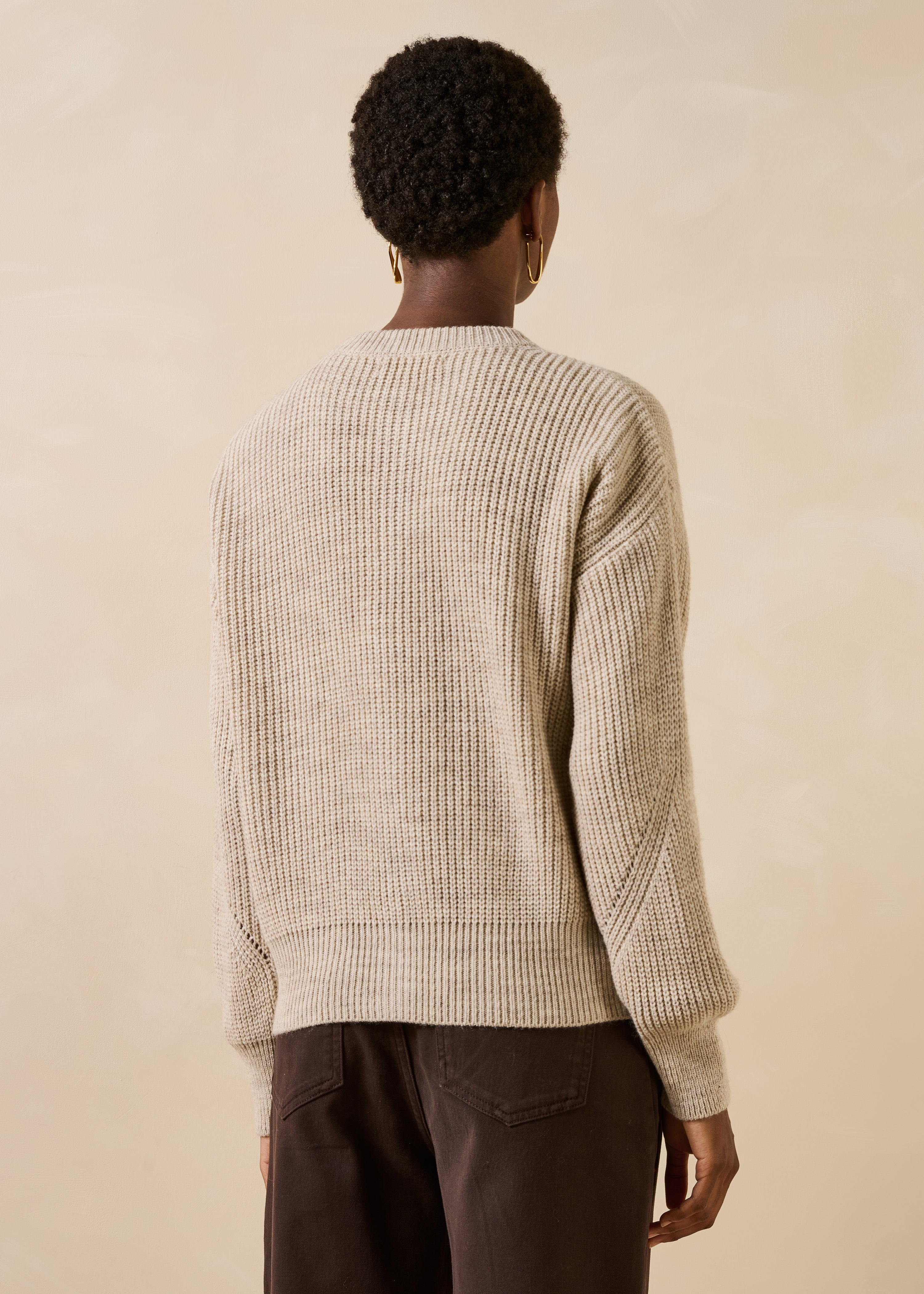 la-f-e-marabout-e-pulls-gilet-glowar-strickjacke-beige-rippstrick image 3