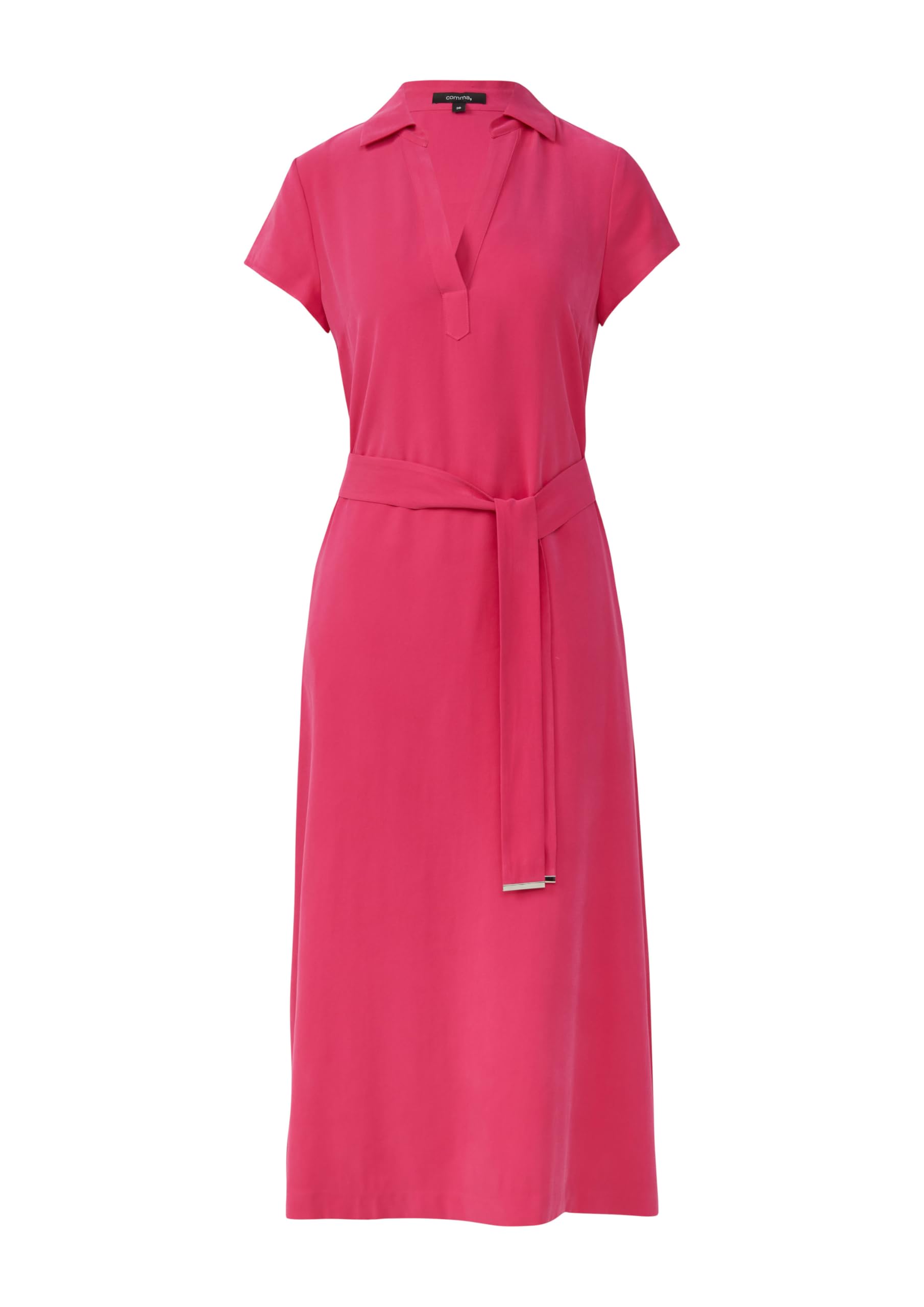 comma-midikleid-viskosemix-v-ausschnitt-rosa-gr-38 image 3