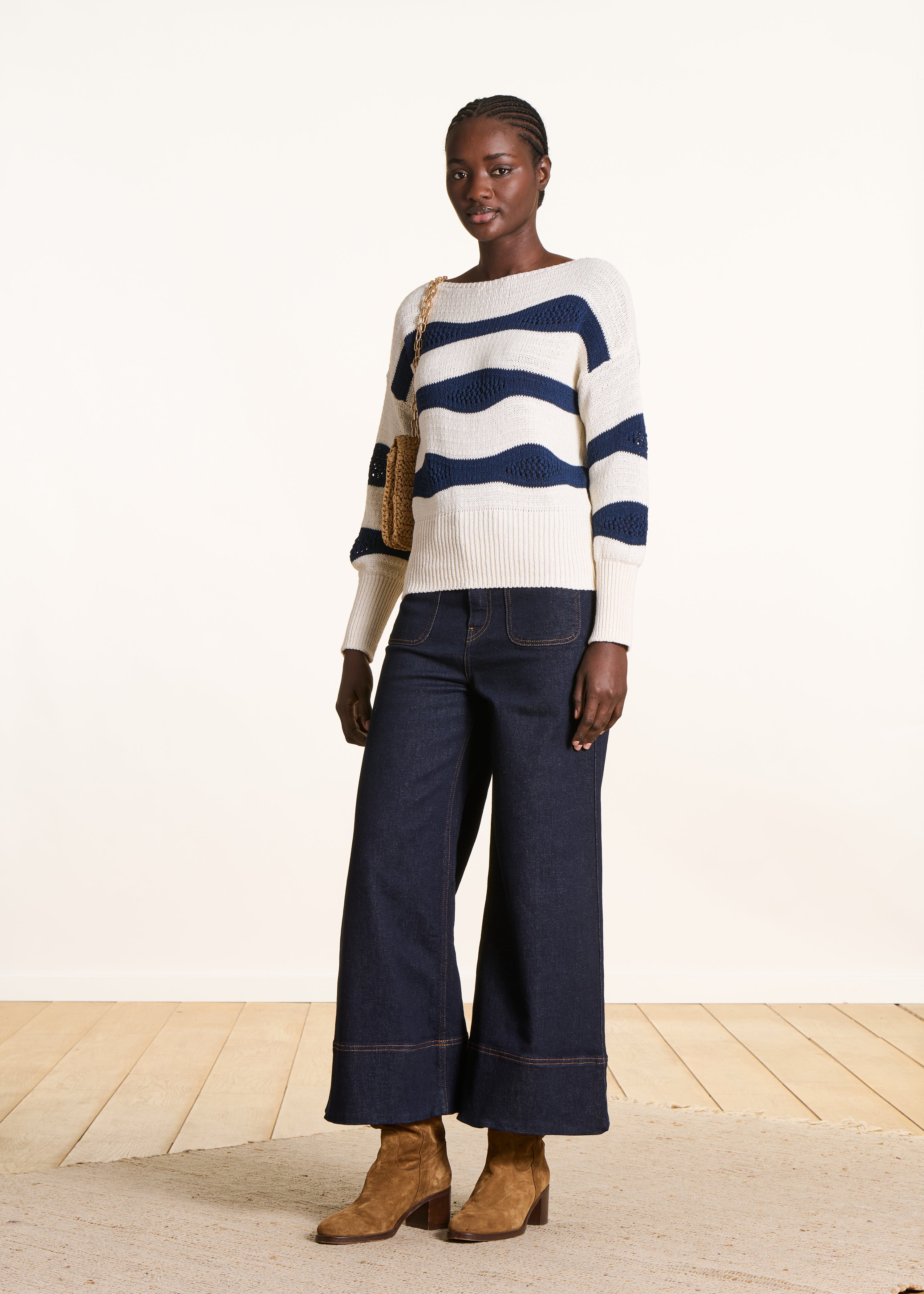 la-f-e-marabout-e-pulls-pullover-ecru-navy-marini-re image 2