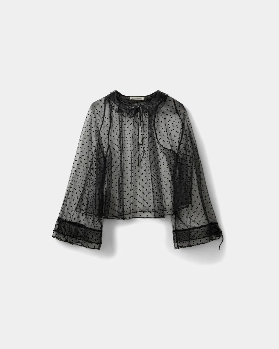 sofie-schnoor-women-lucindasw-bluse-schwarz-mesh-samt image 1